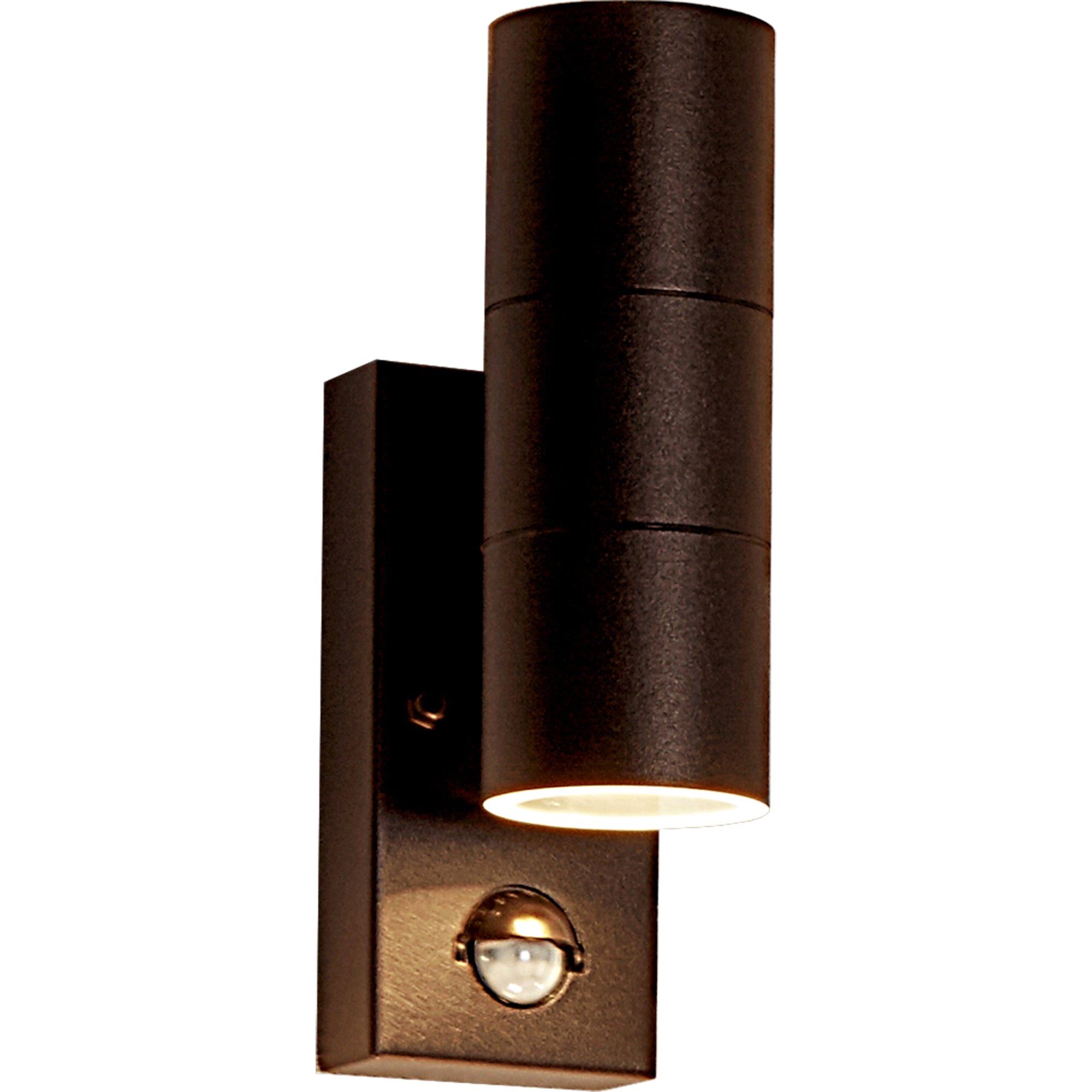Metro Outdoor Wall Light -  Metal & Glass Rustic Brown