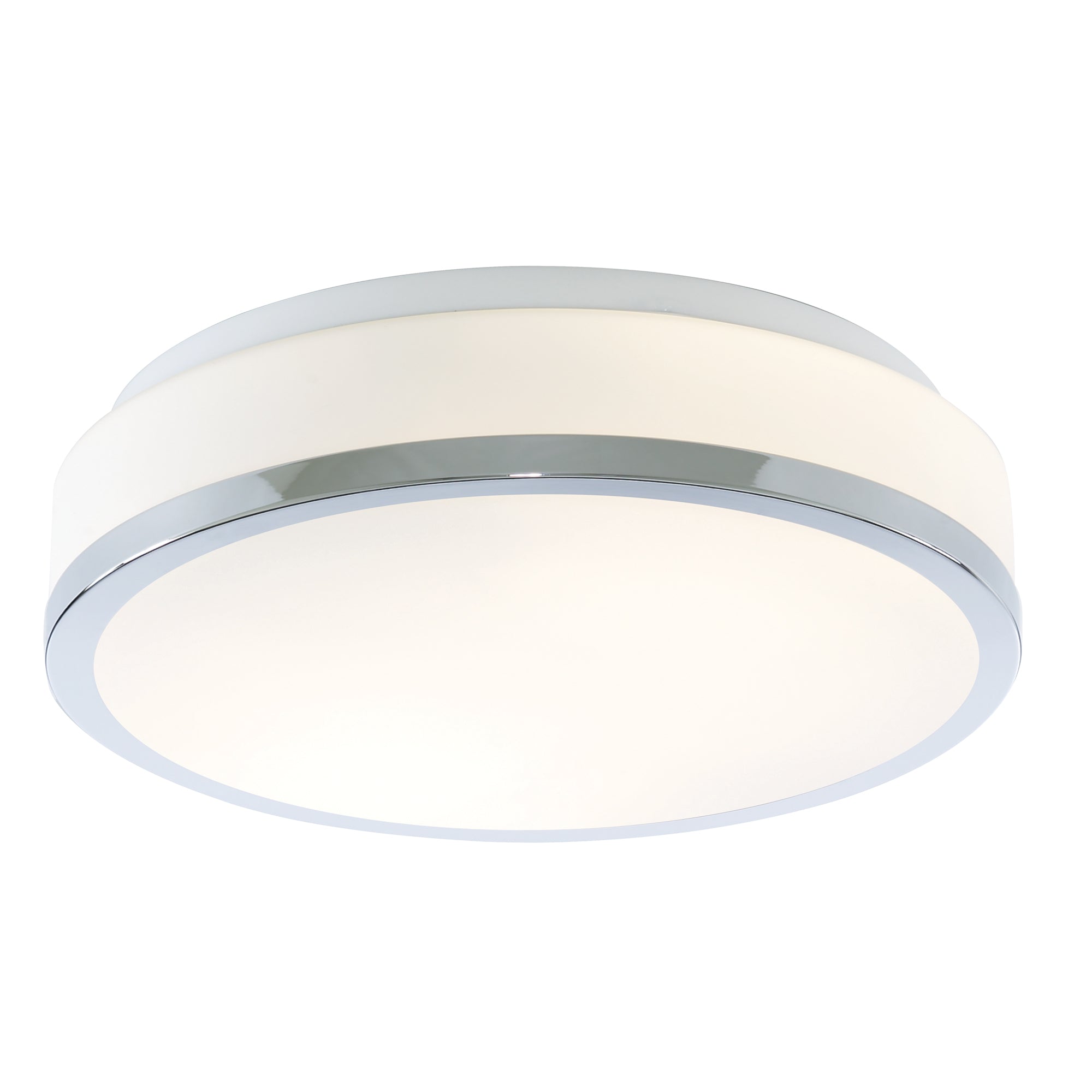 Cheese  Flush - White Glass Chrome and White / 290 x 100