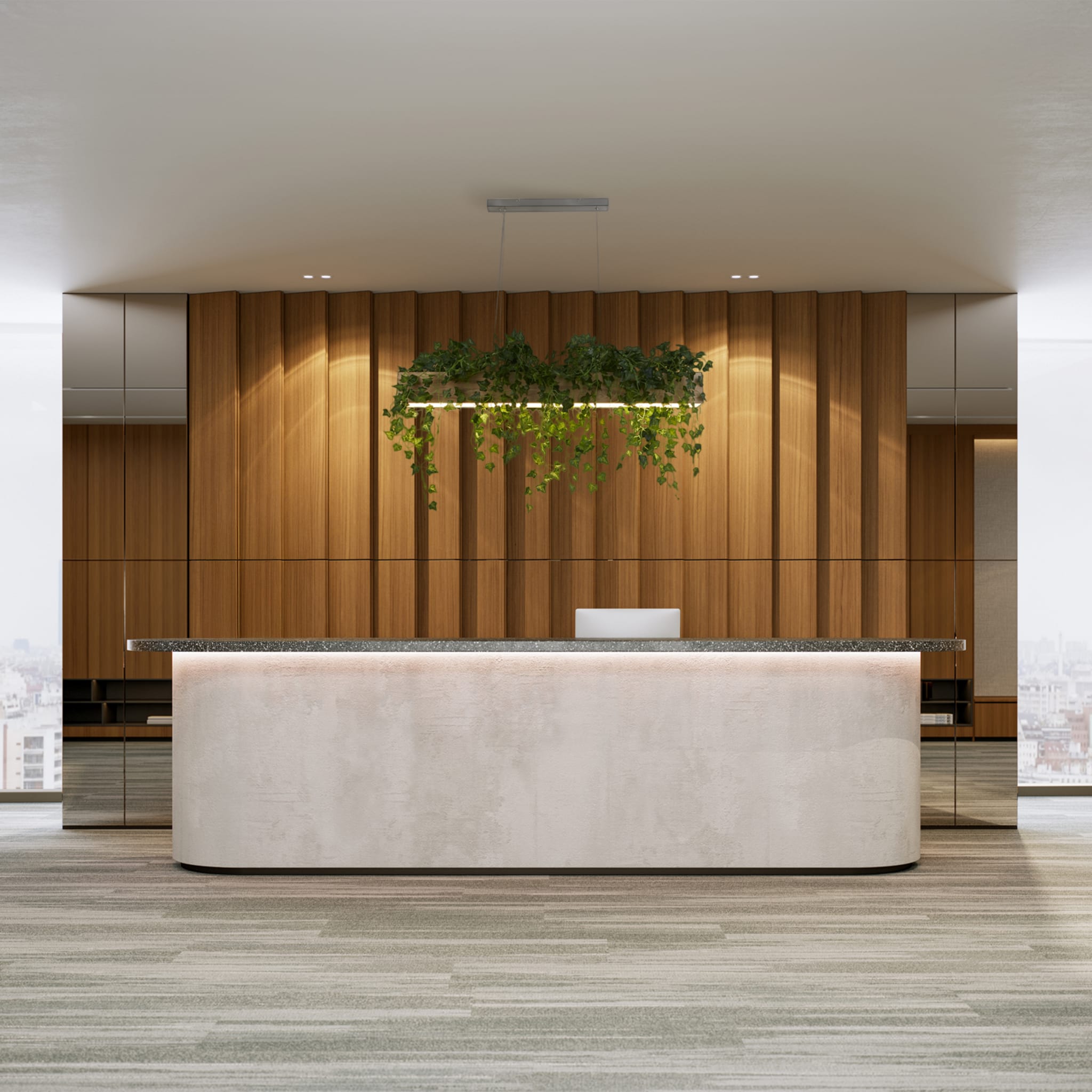 Ash LED Bar Ceiling Pendant - Wood