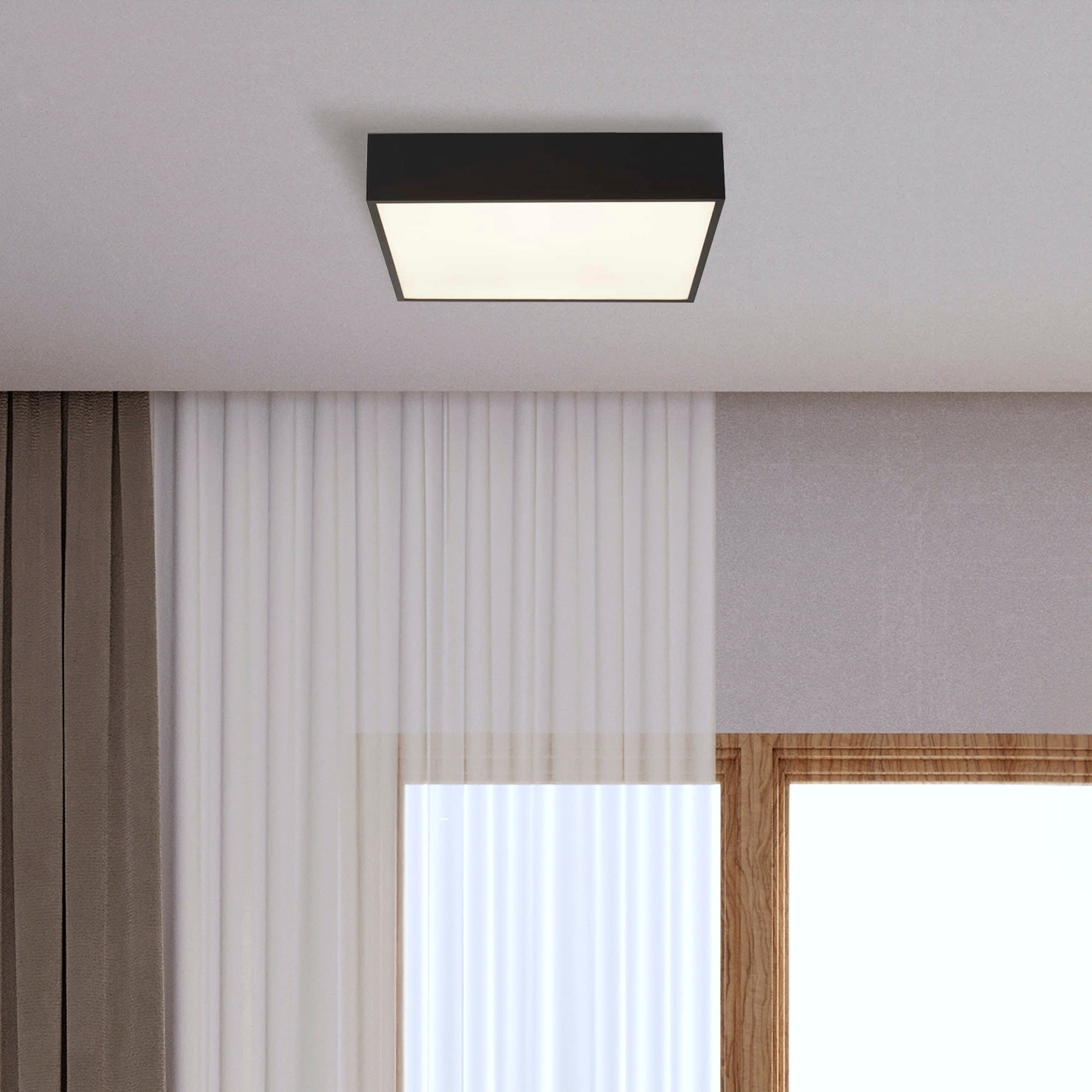 Zeus Flush - Black Metal & Opal Polycarbonate