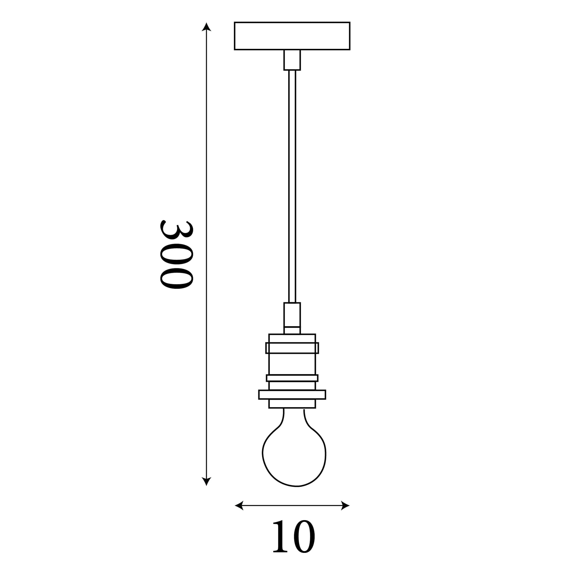 Antique Copper 1Lt Cable Suspension