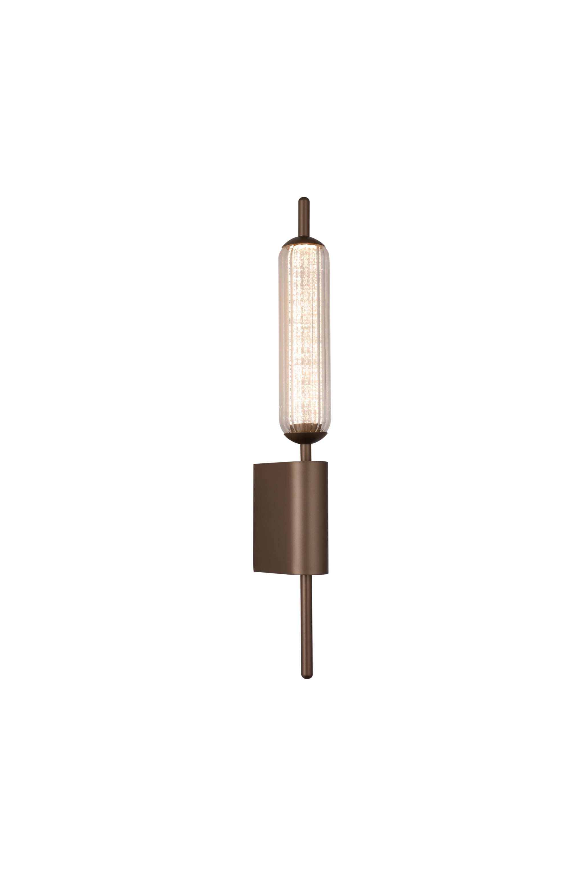 Cattail LED Wall lamp Latte metal with clear glass