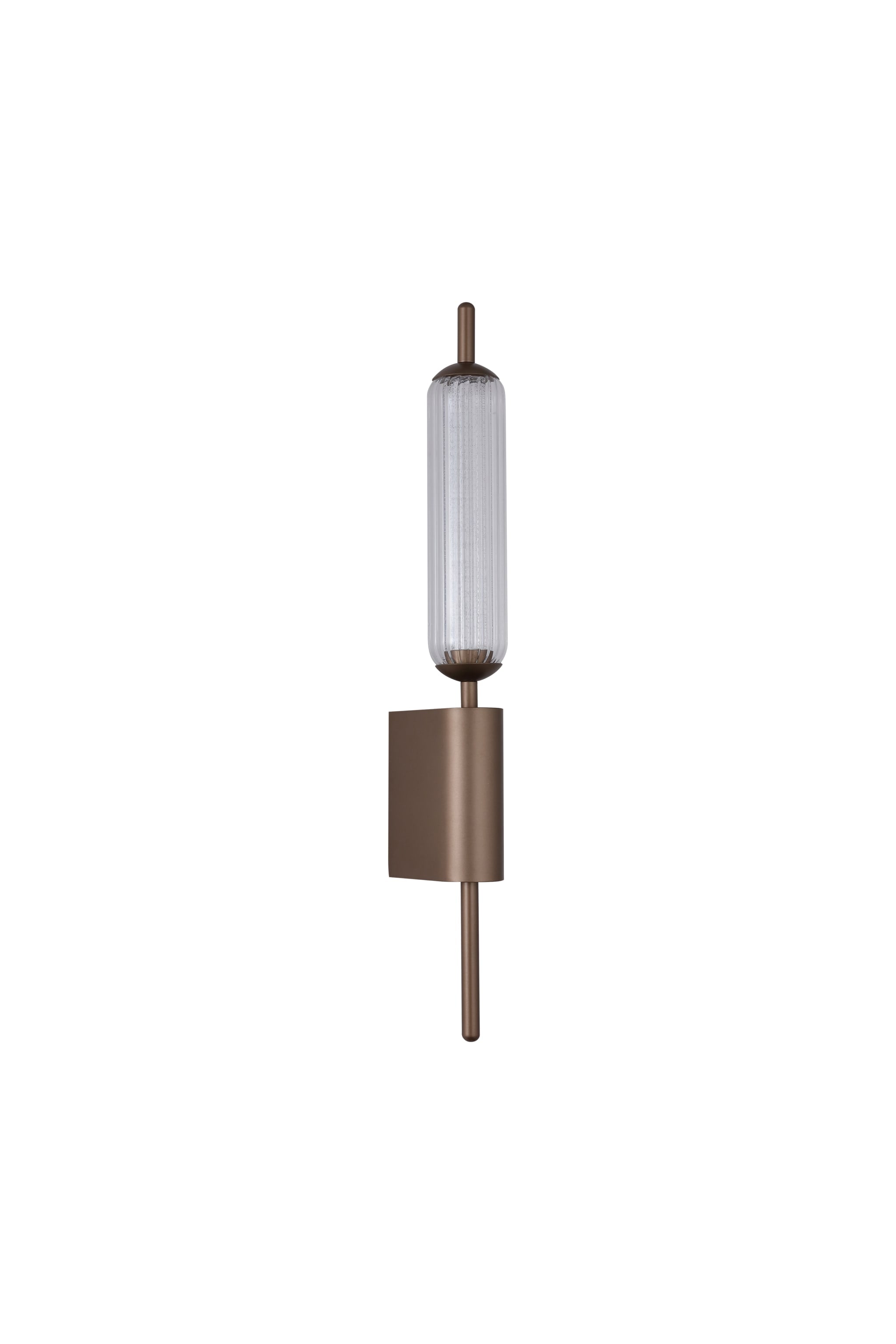 Cattail LED Wall lamp Latte metal with clear glass