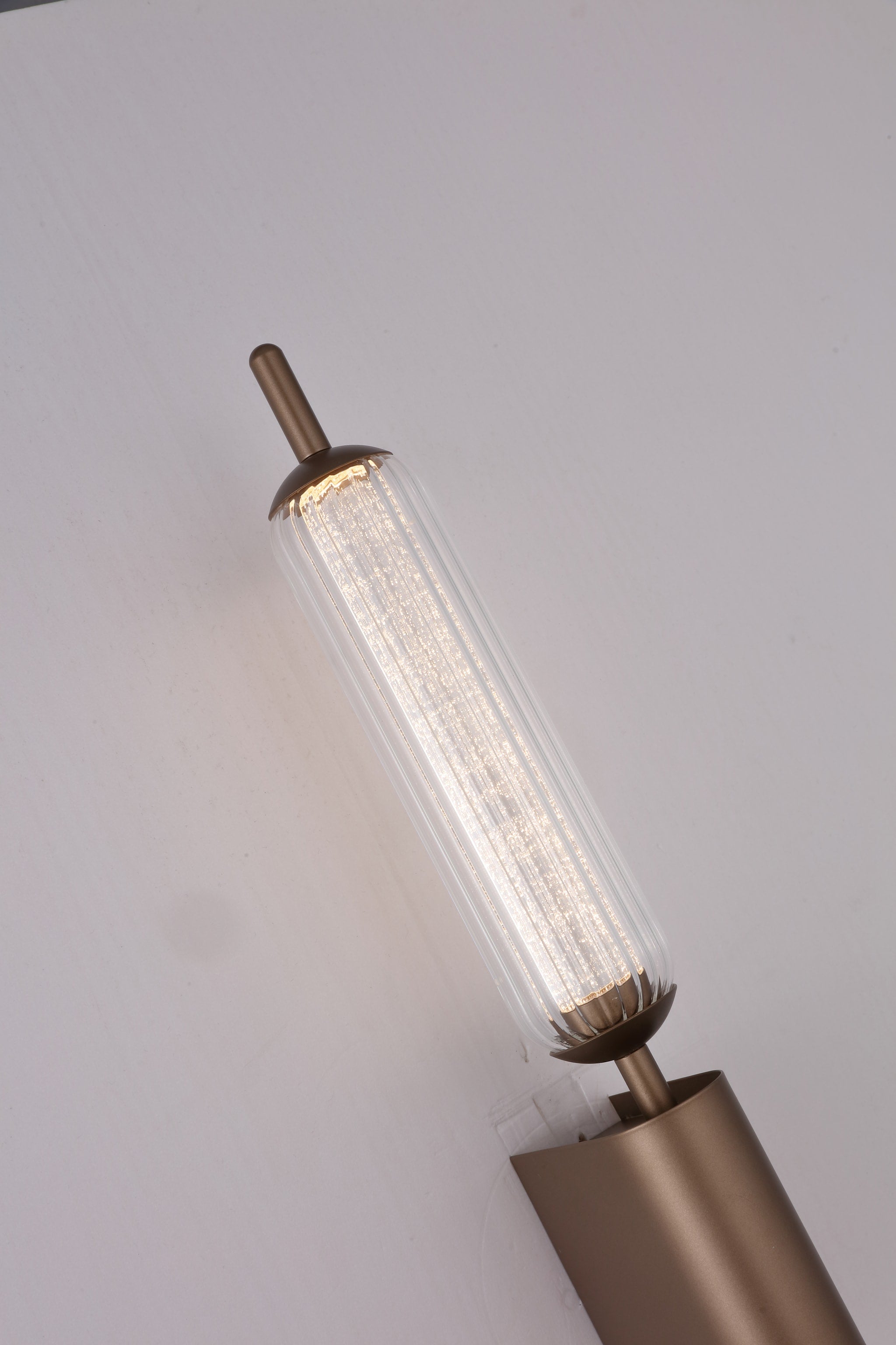 Cattail LED Wall lamp Latte metal with clear glass