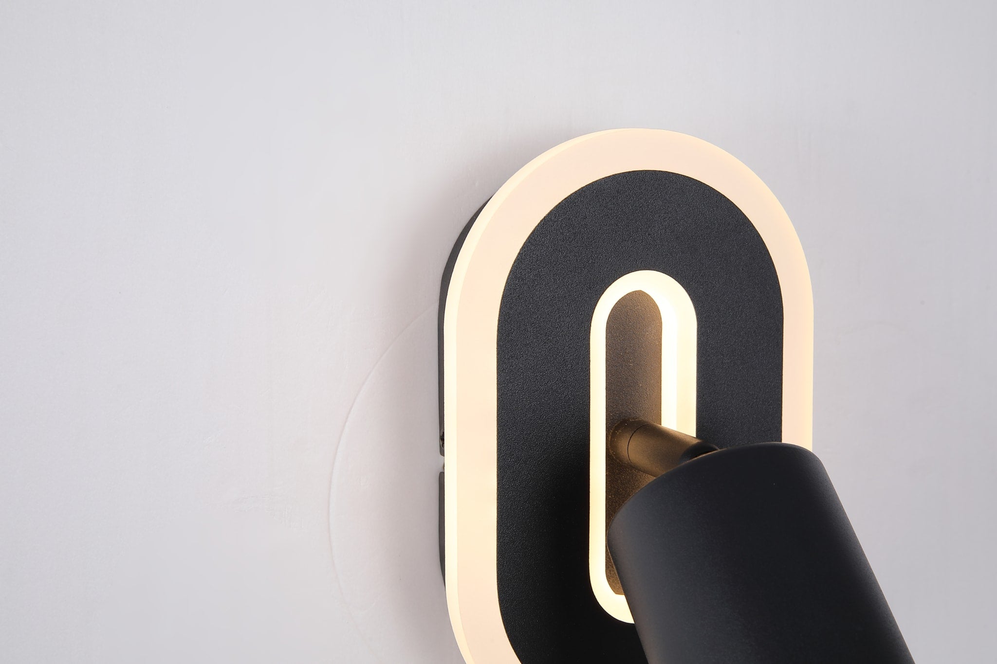 San Diego Wall Light, Matt Black Metal