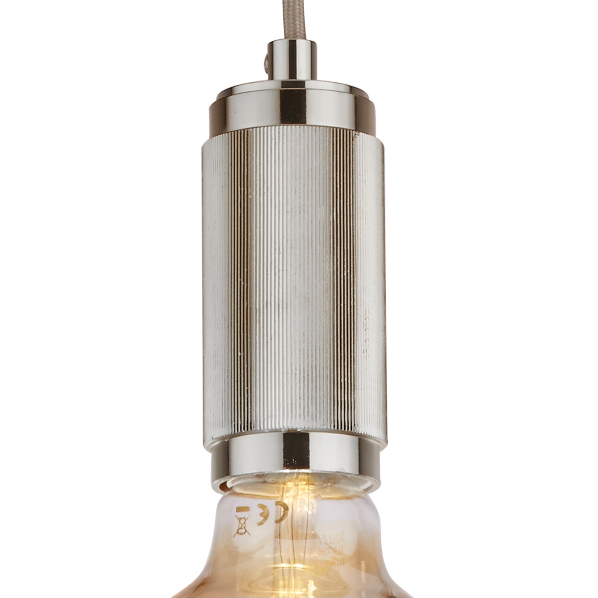 Suspension Cable Satin Silver & Grey Braided