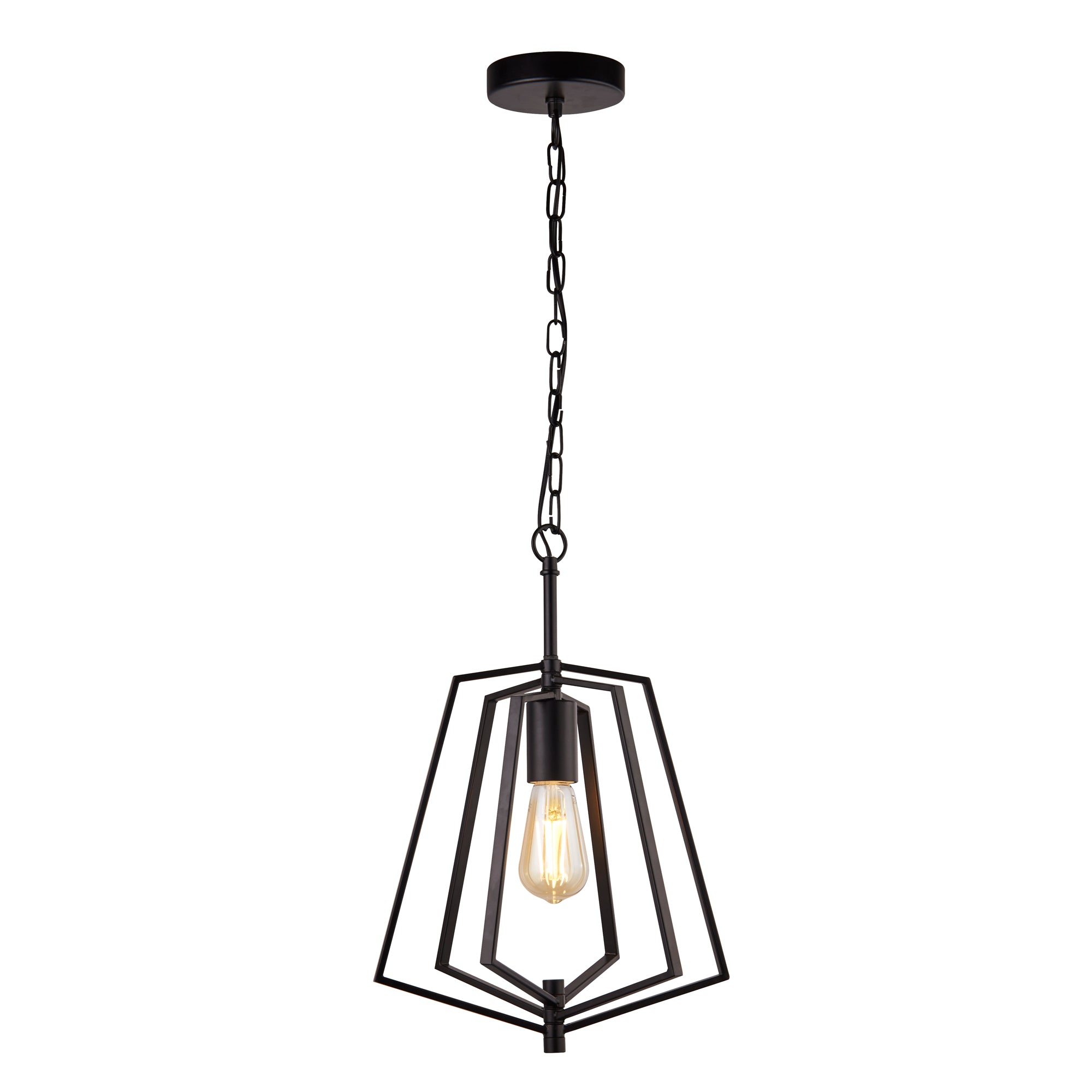 Slinky Ceiling Pendant - Black Metal