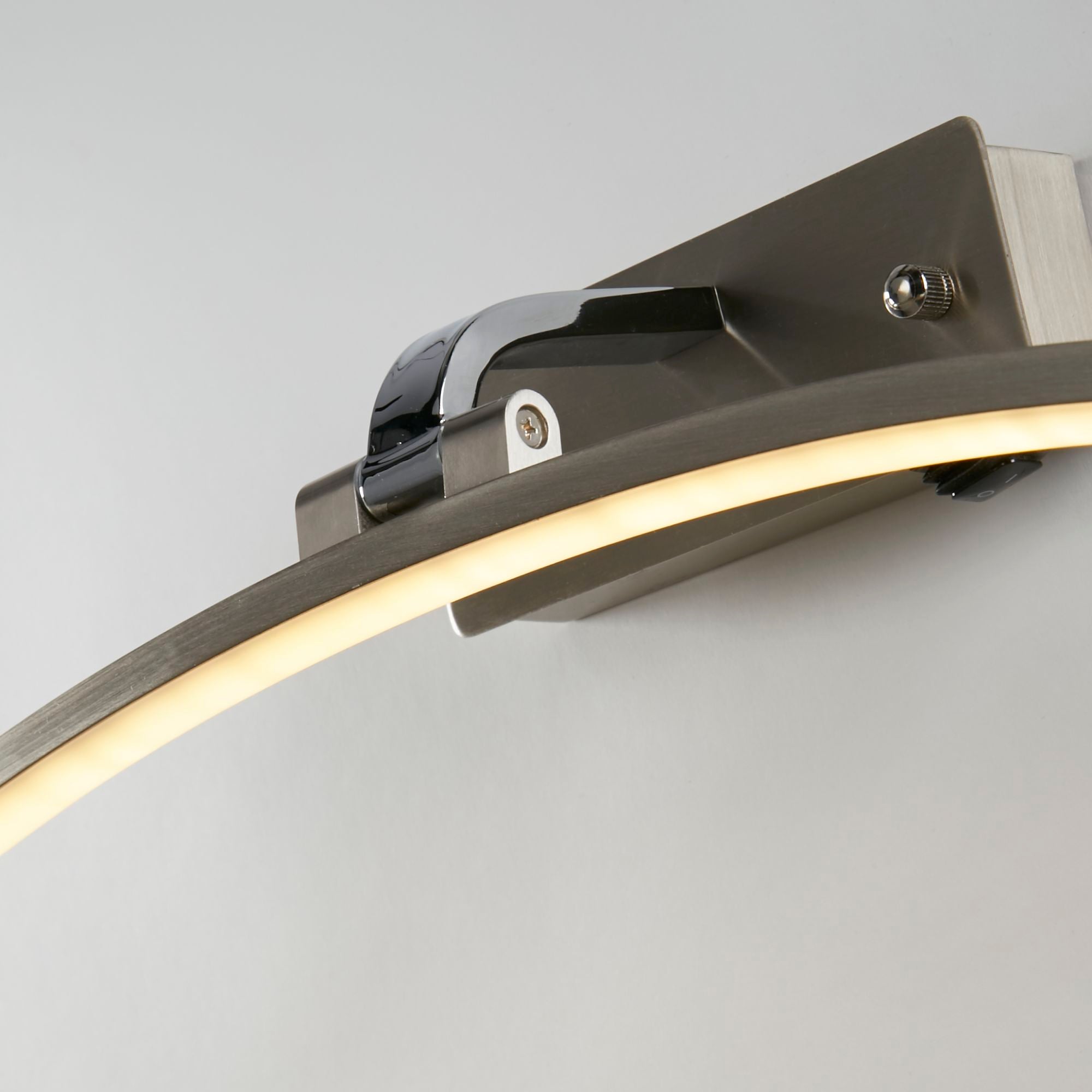 Santorini Picture Light - Satin Silver and Chrome / 400mm