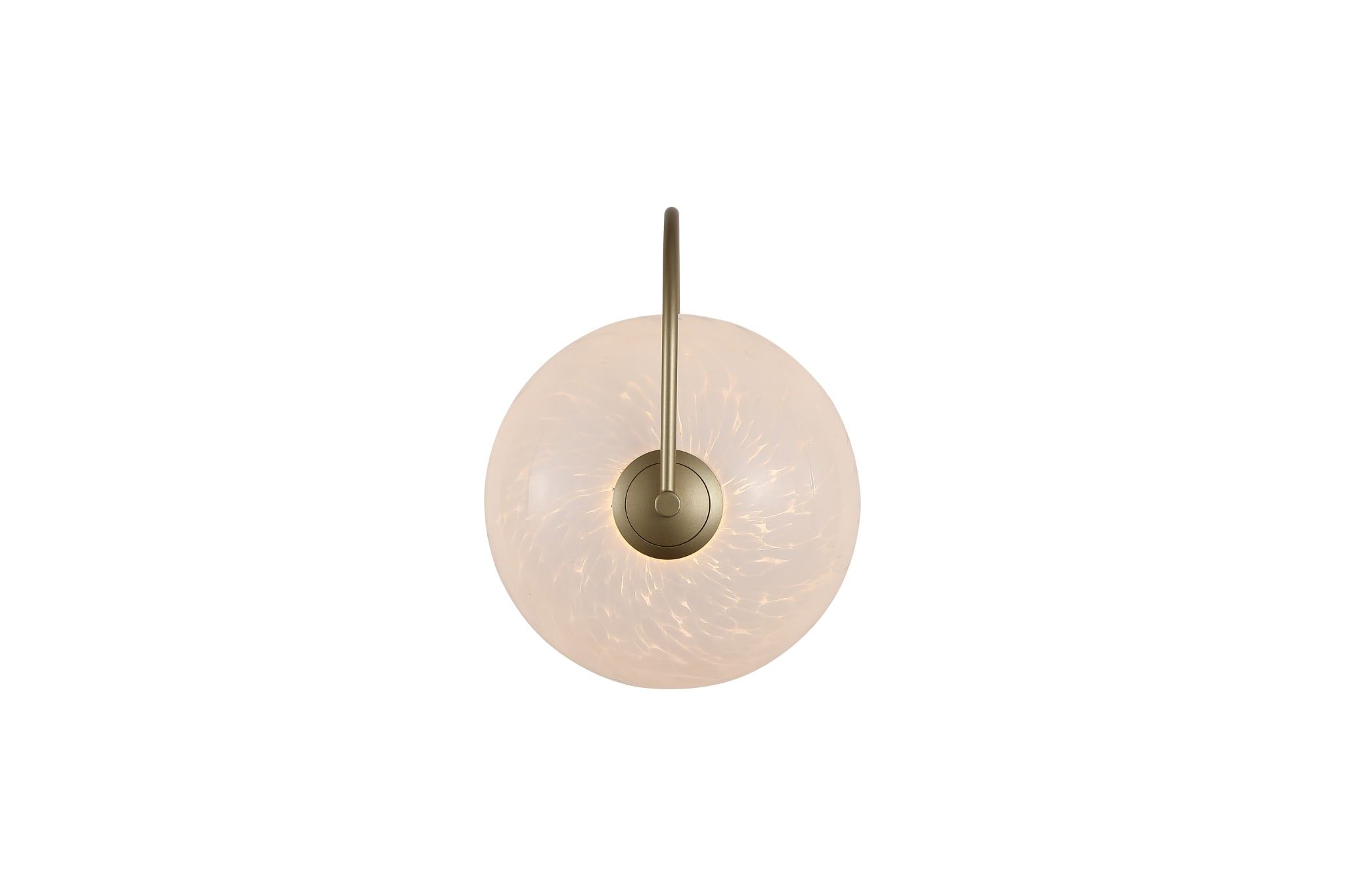 Confetti LED Wall Light, Gold Metal and Confetti Glass
