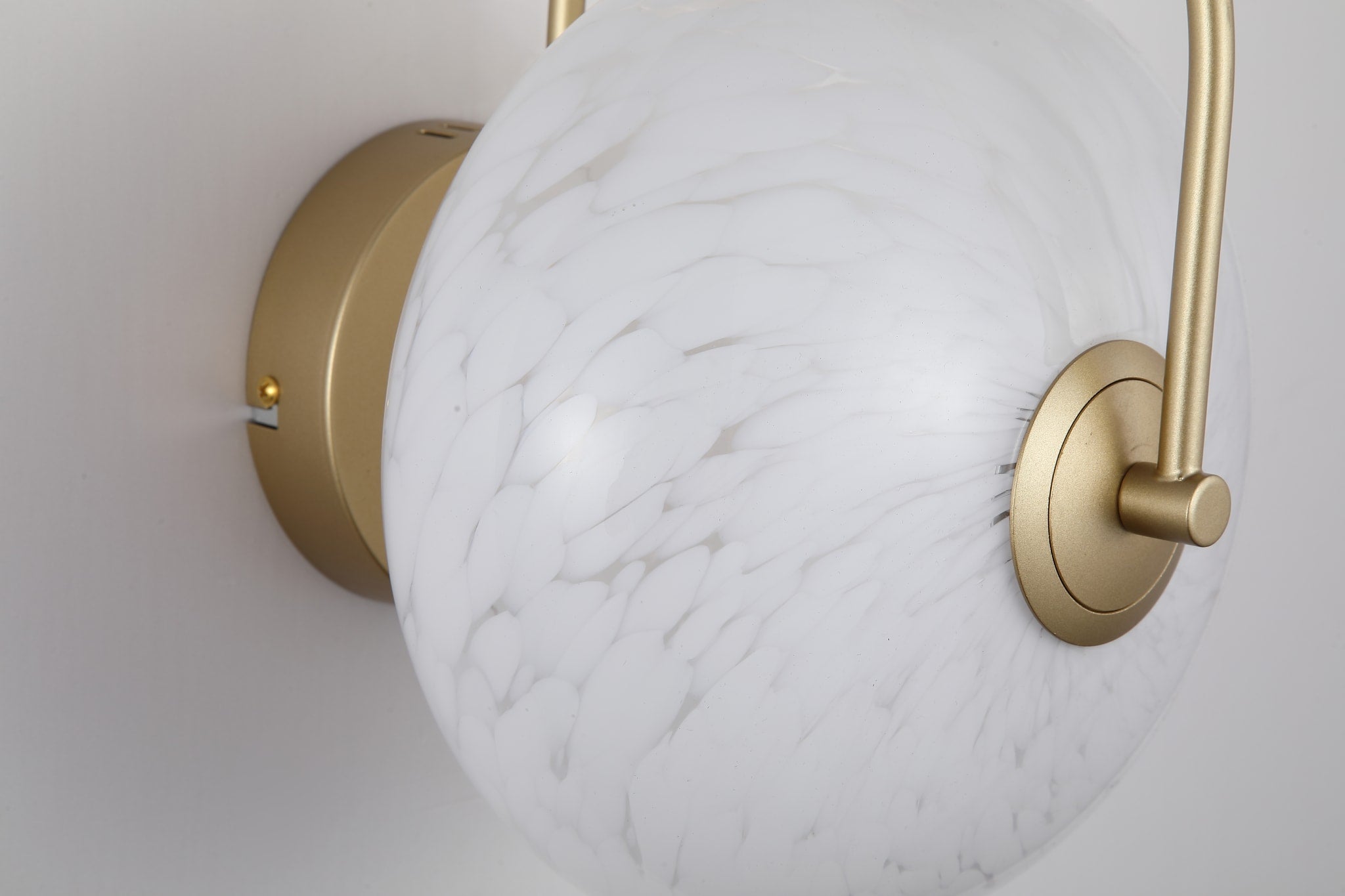 Confetti LED Wall Light, Gold Metal and Confetti Glass