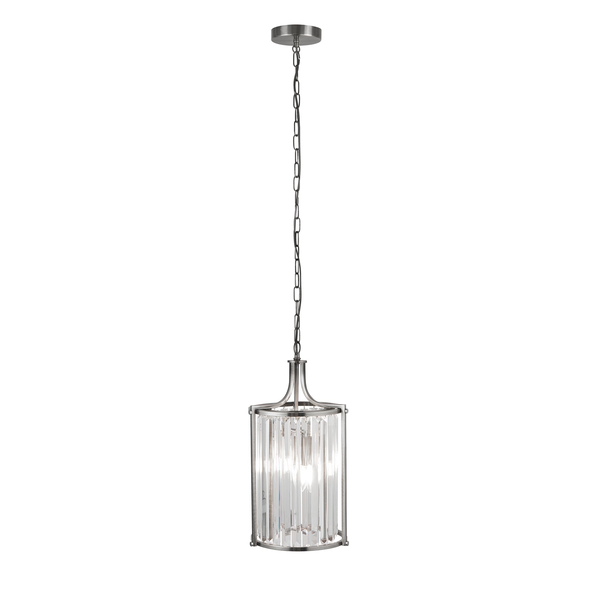 Victoria Pendant - Metal & Clear Crystal Chrome