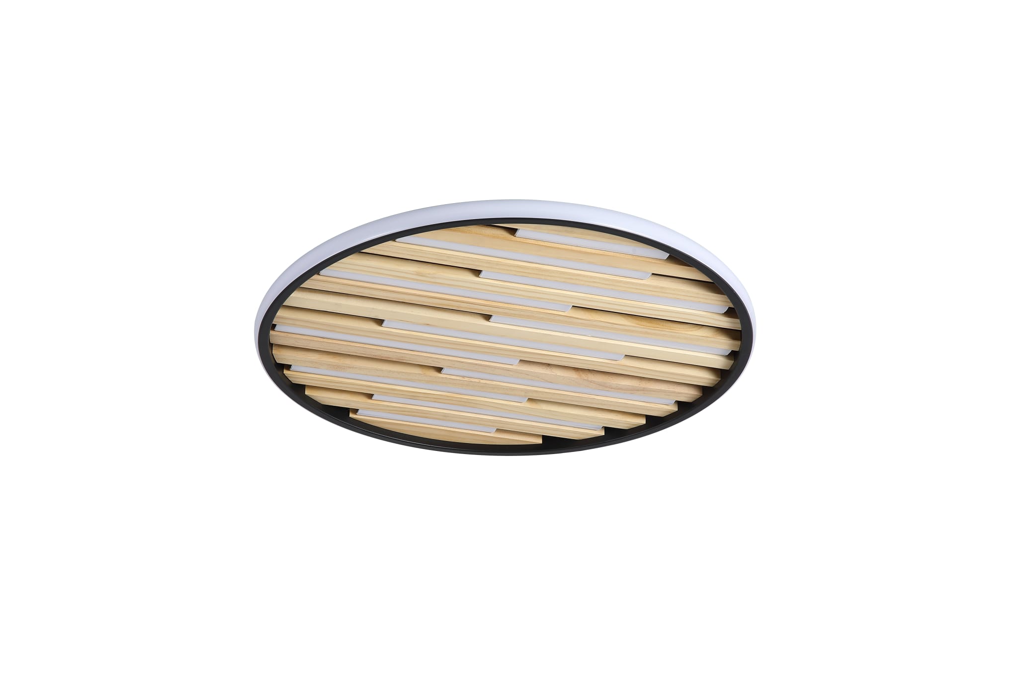Equalise LED Flush, Matt Black and Wood