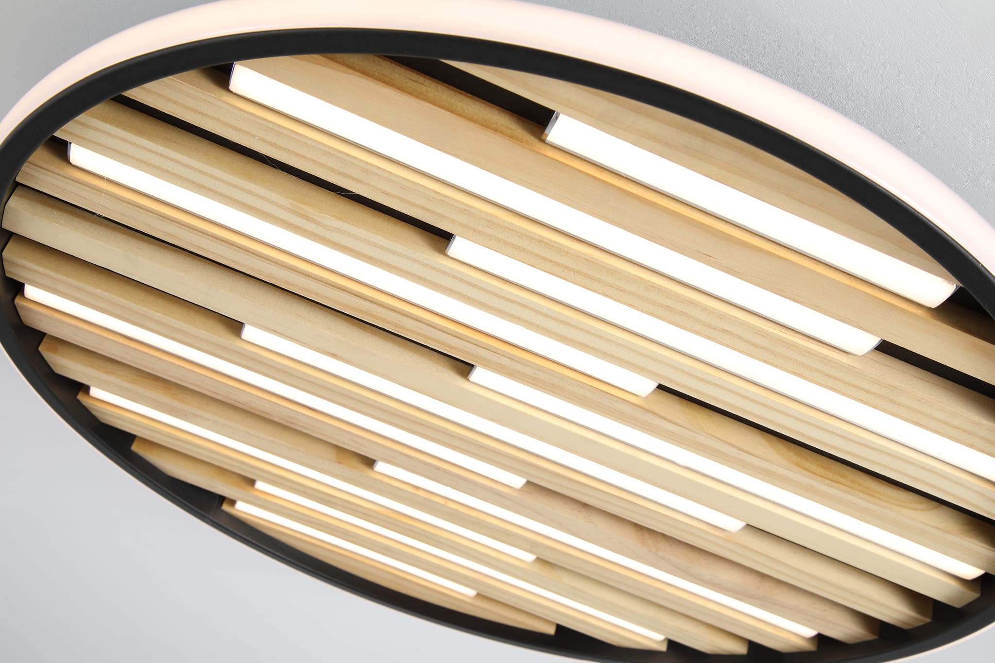 Equalise LED Flush, Matt Black and Wood