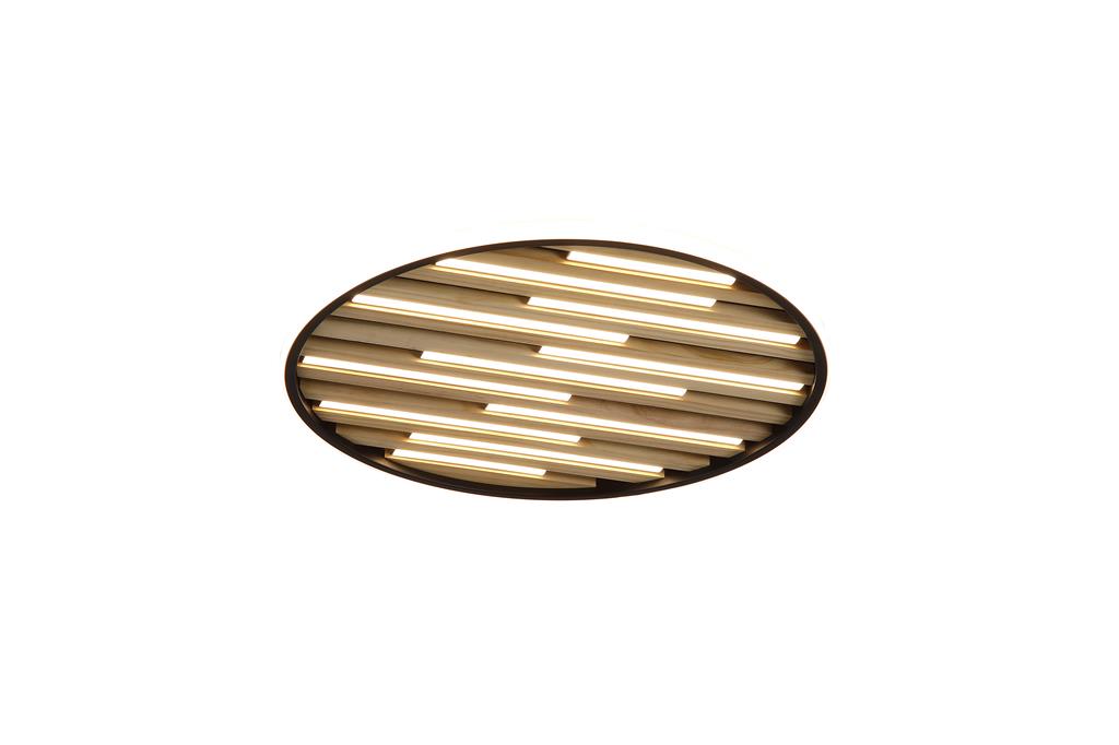 Equalise LED Flush, Matt Black and Wood