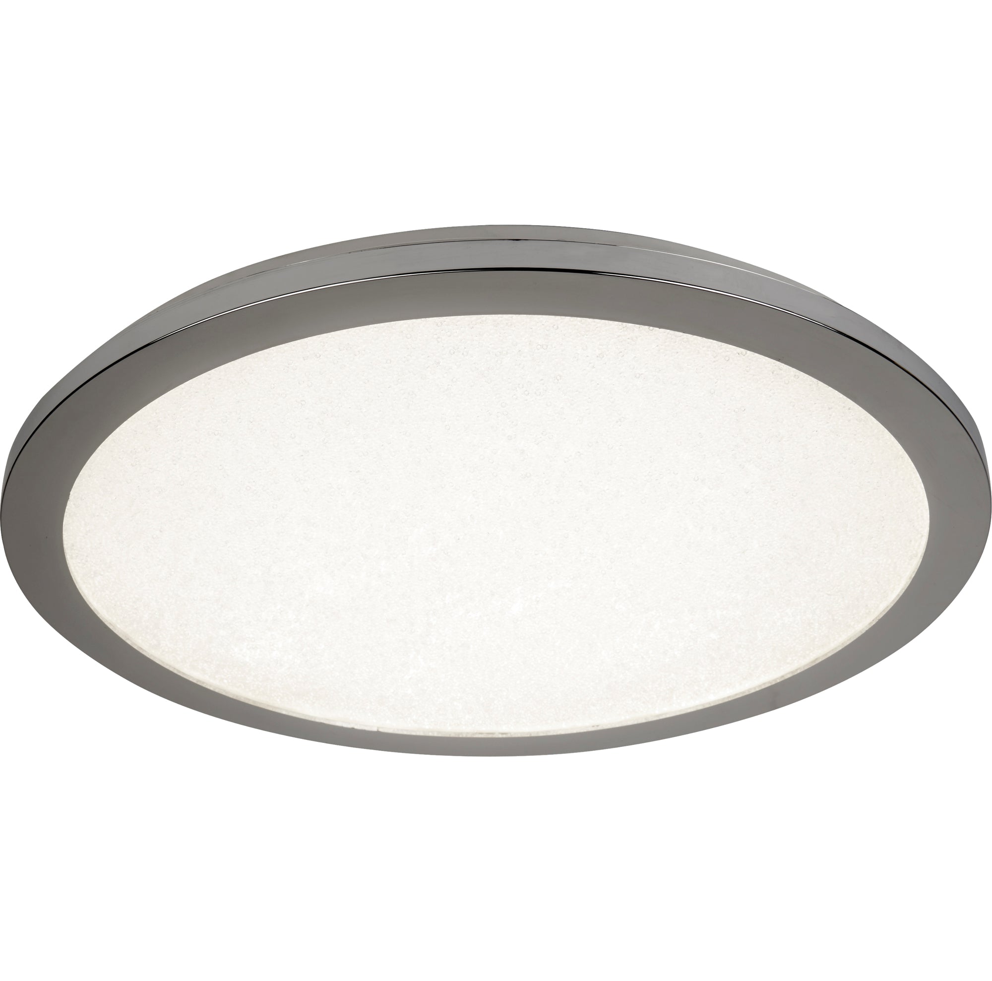 Scilly LED Flush - Chrome Metal & Crystal Sand Chrome / 300