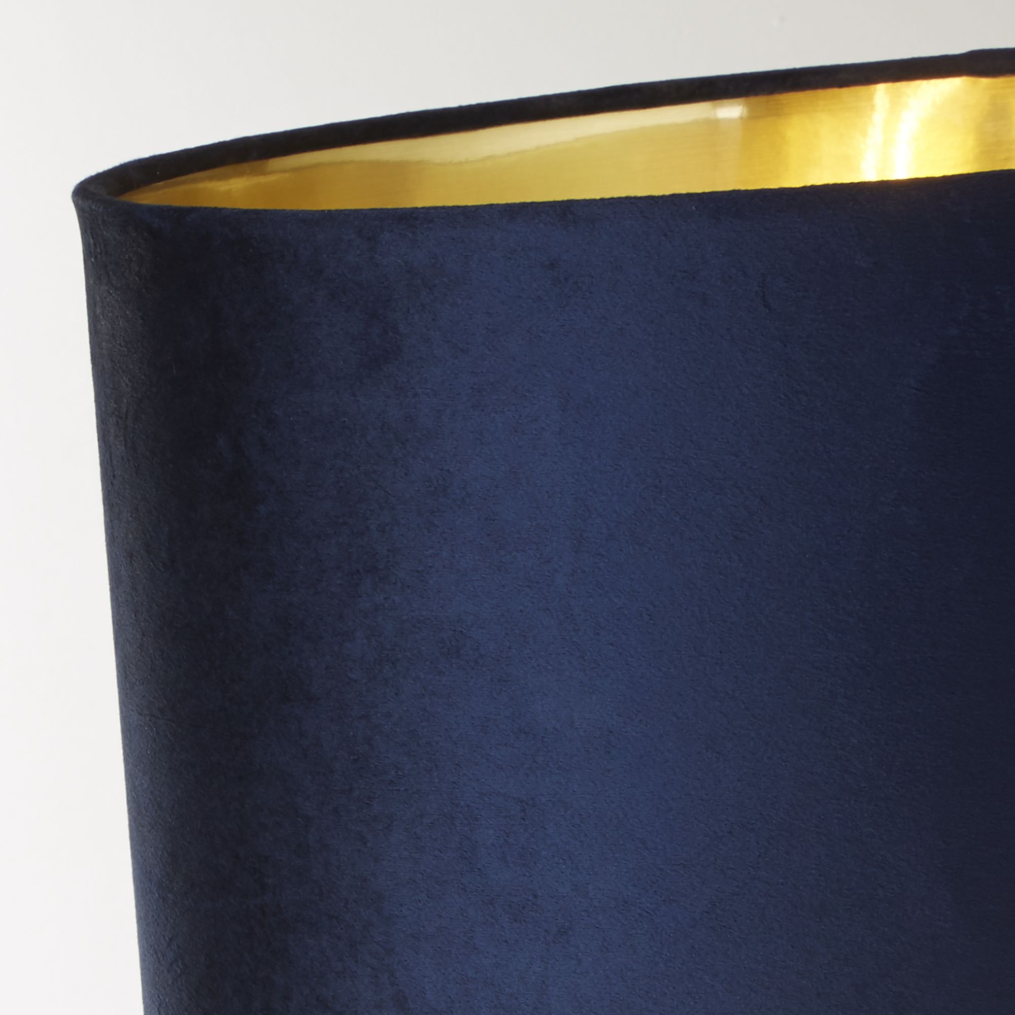 Whitby Table Lamp - Metal & Velvet Navy