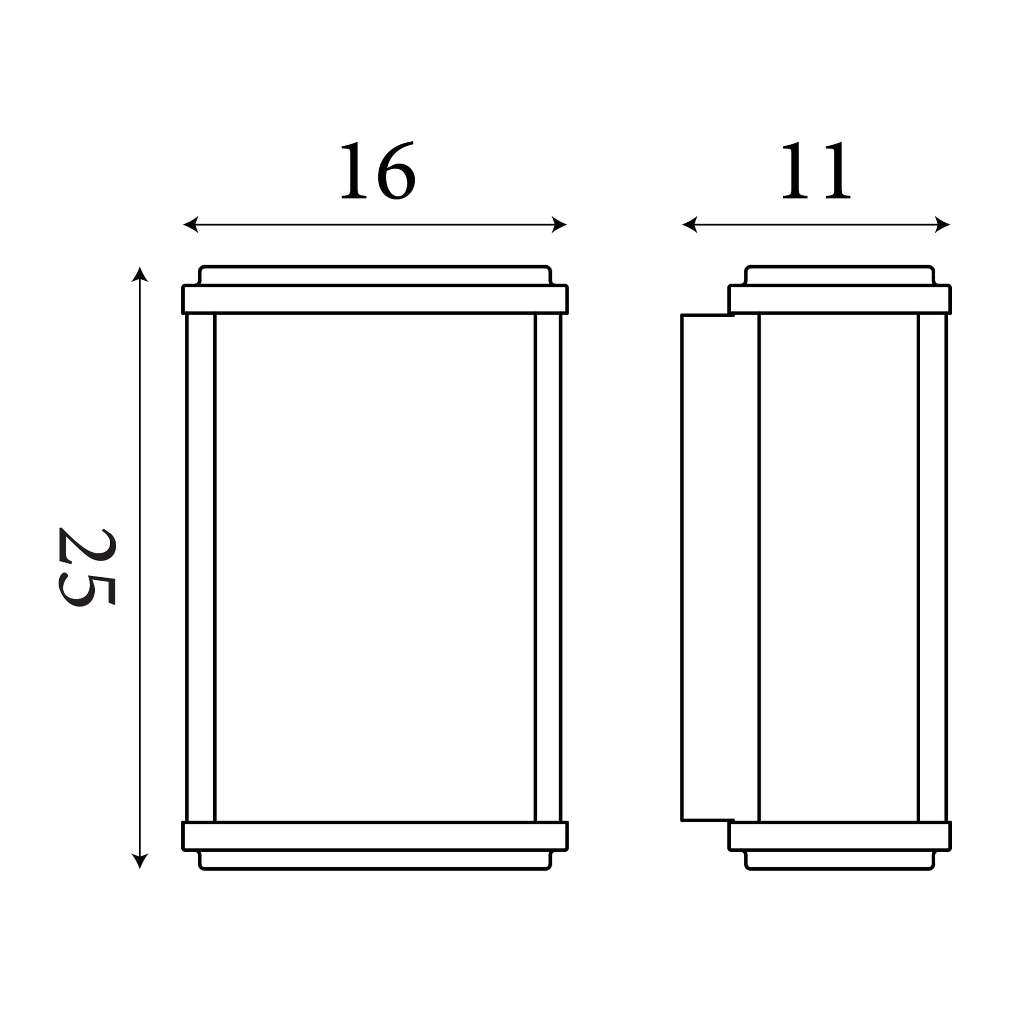 Box Outdoor Wall Light - Rustic Brown & Glass
