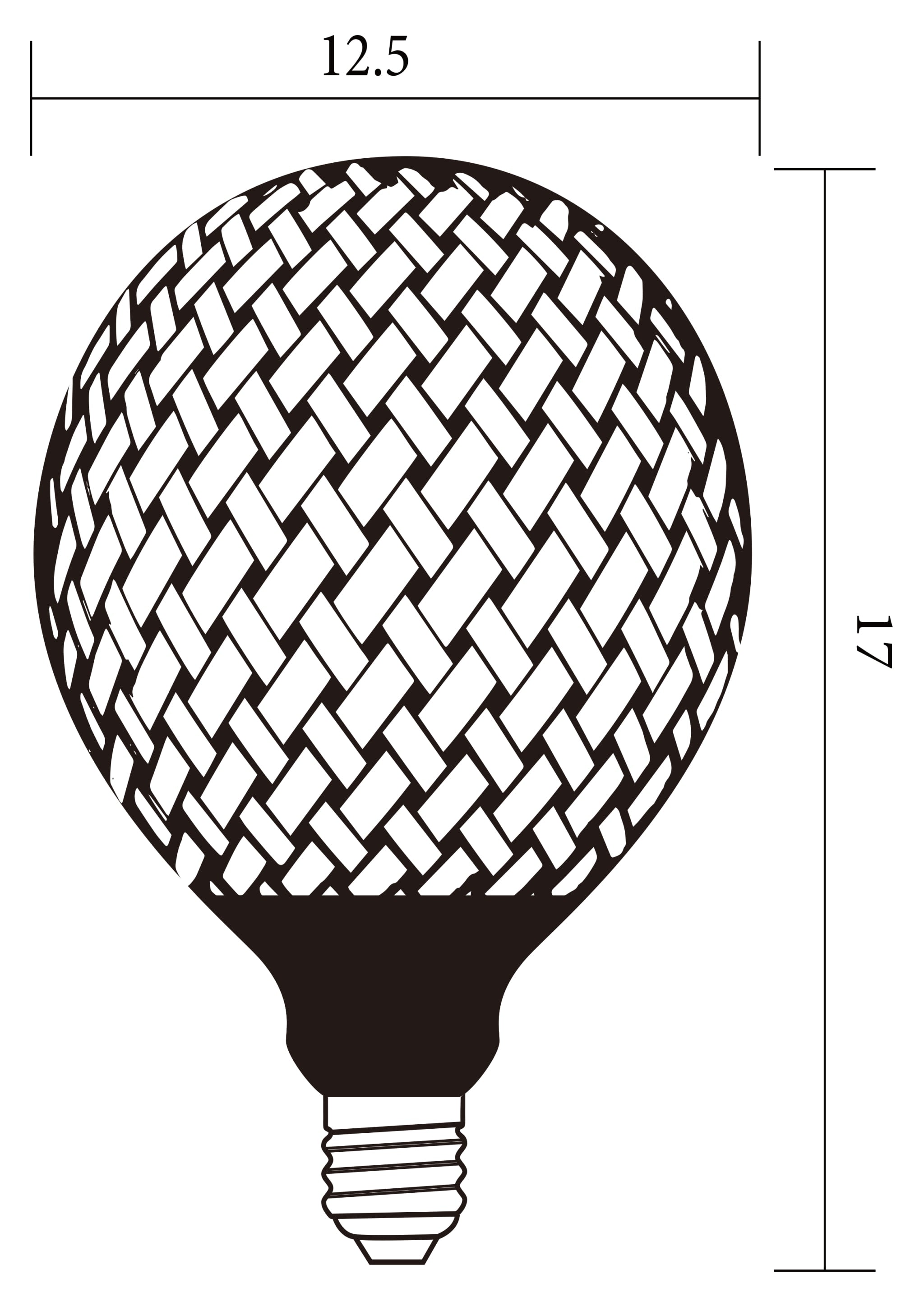 G125 Magician black 6W 1800K LED filament