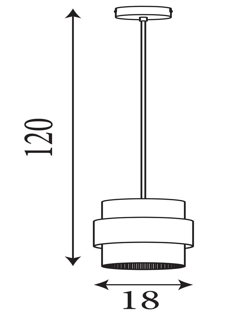 Royal Pendant, Convertible to Semi-Flush, Sand Metal