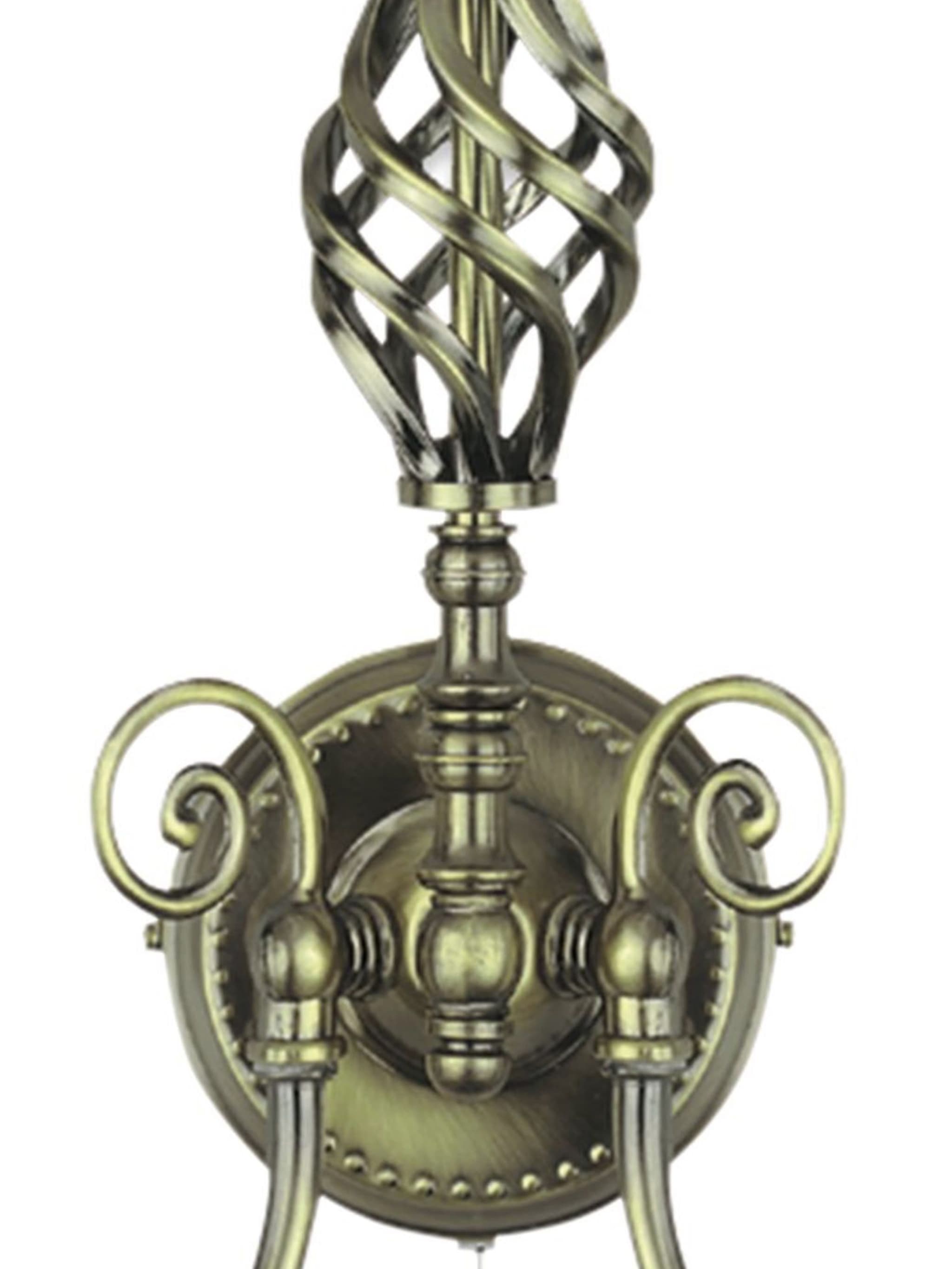 Zanzibar 2Lt Wall Light - Antique Brass Metal
