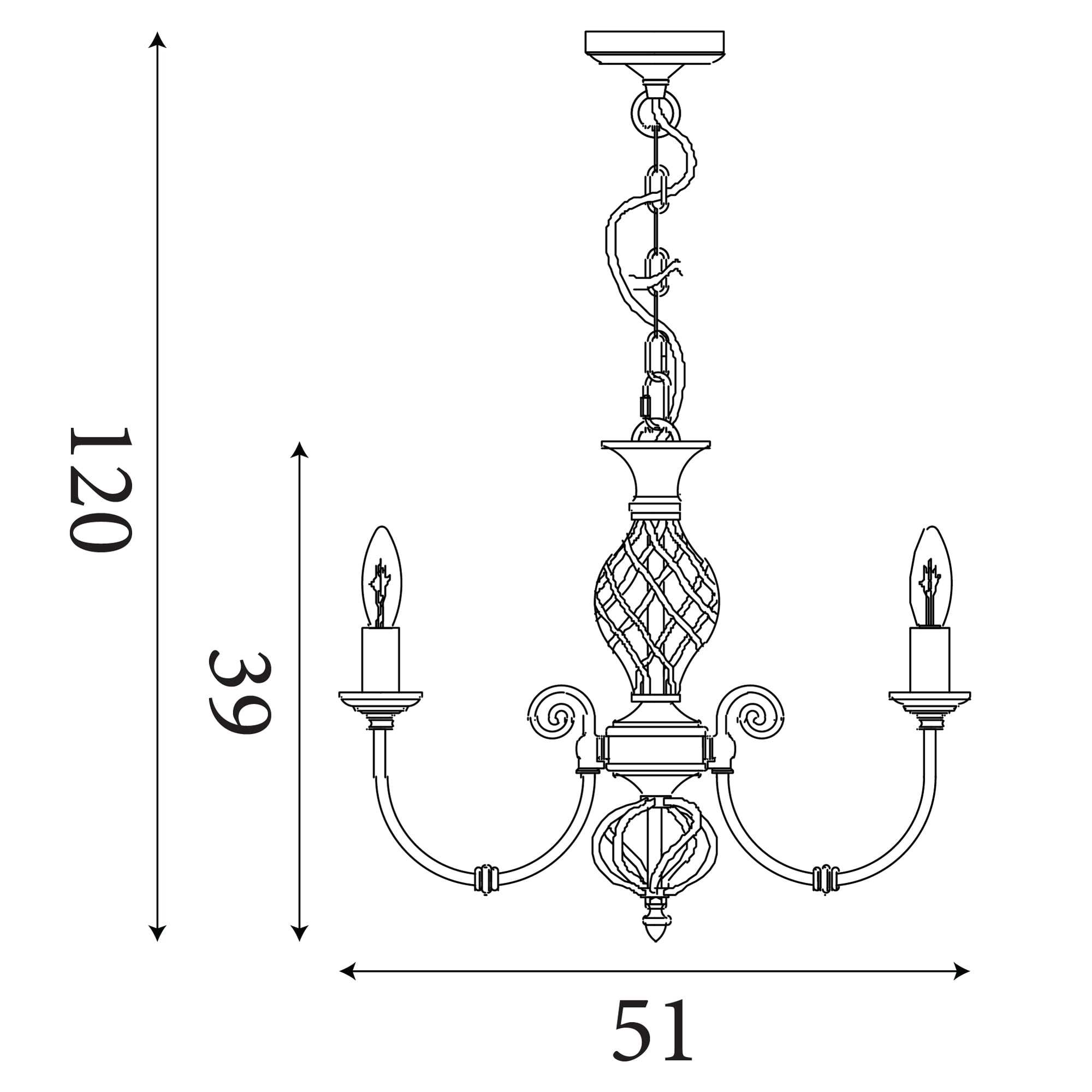 Zanzibar 6Lt Pendant - Antique Brass Metal