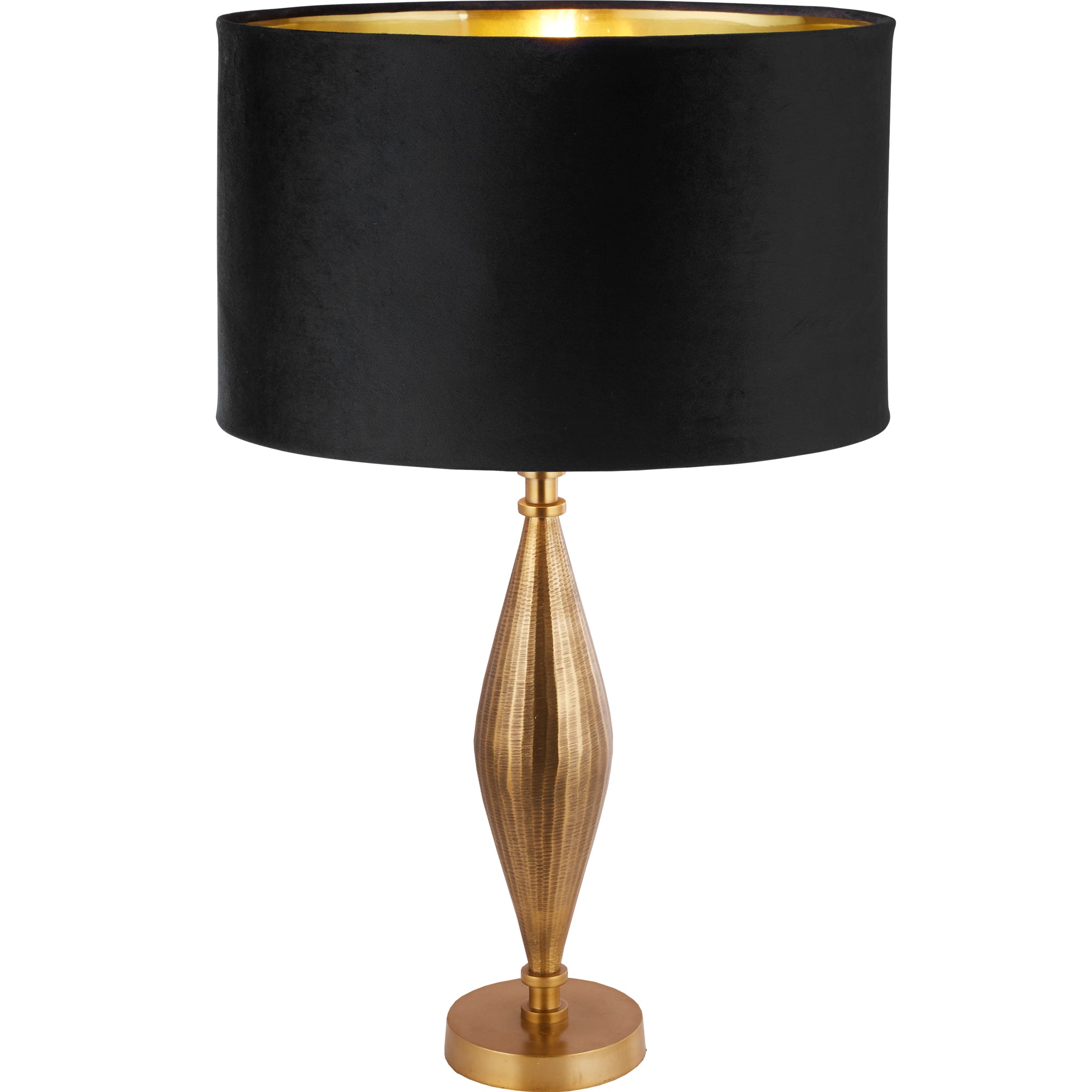 Rye Table Lamp - Metal& velvet Black Velvet