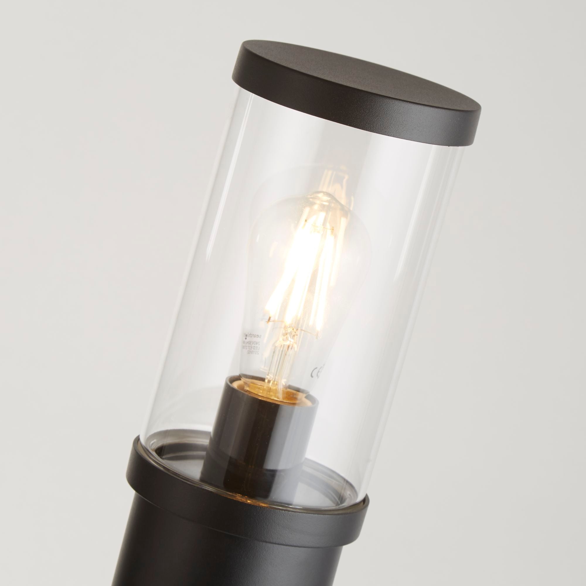Bakerloo Outdoor Post - Black Metal & Polycarbonate Black
