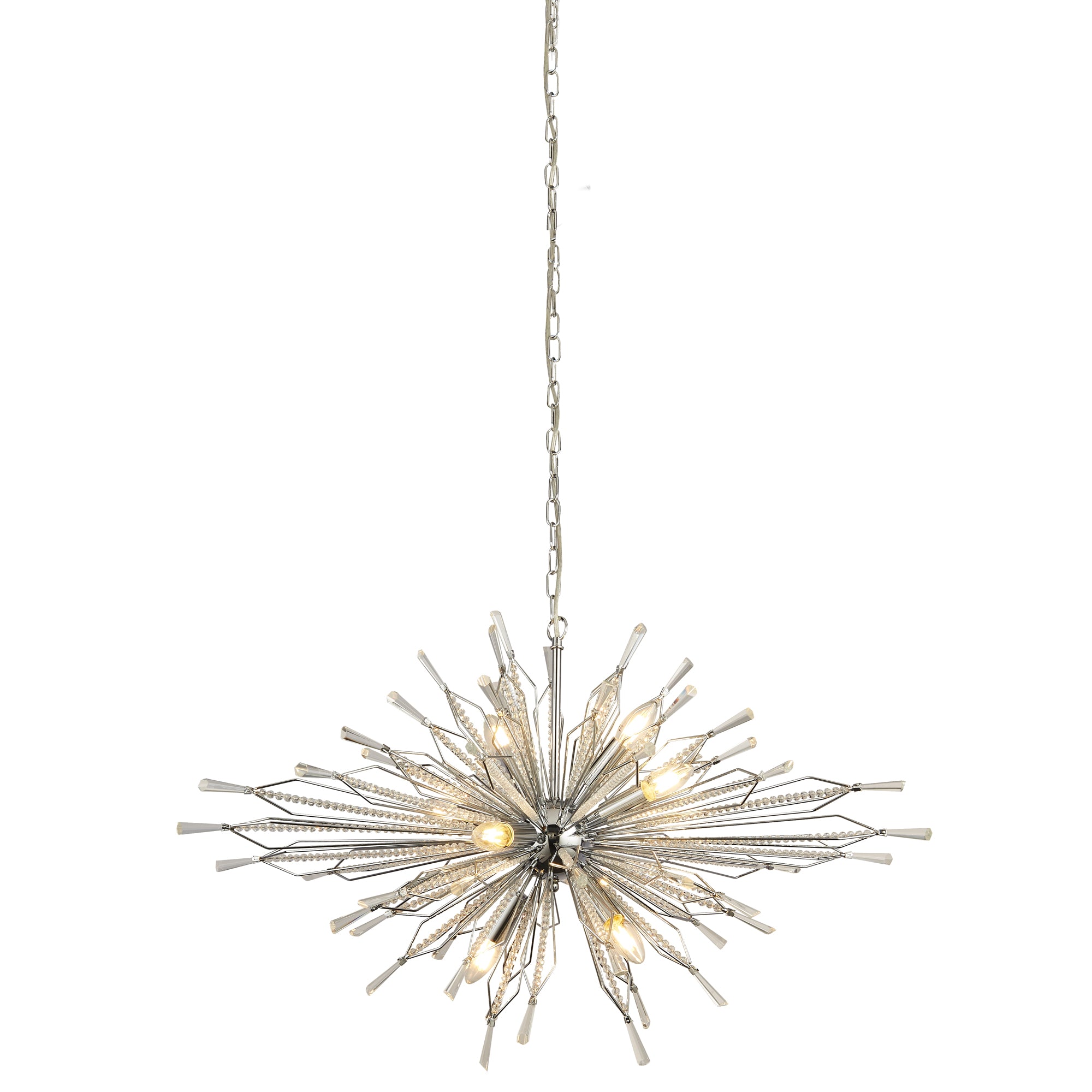 Starburst Ceiling Pendant - Chrome & Glass 8
