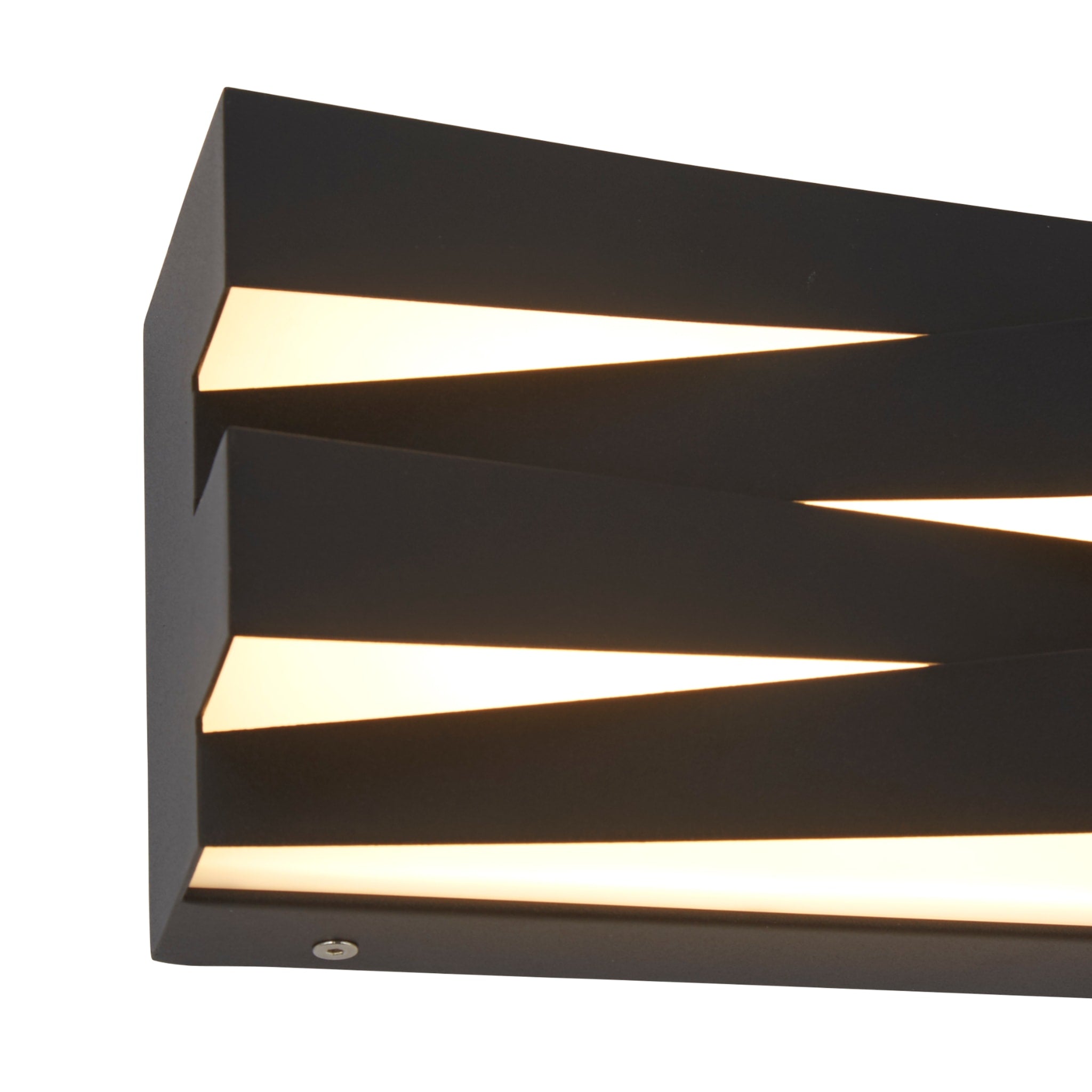 Section LED Wall Light, Sand Black Metal
