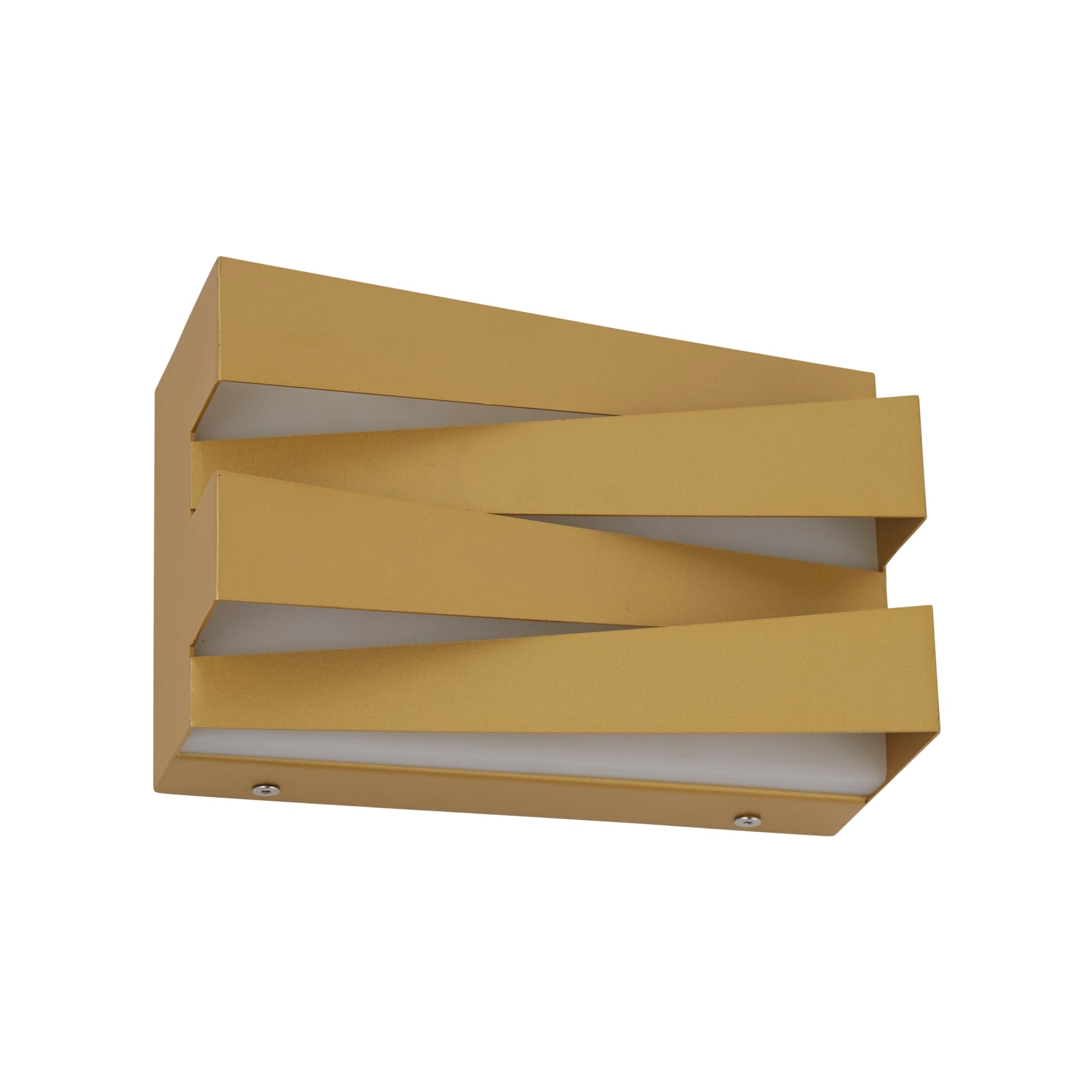 Section LED Wall Light, Sand Gold Metal