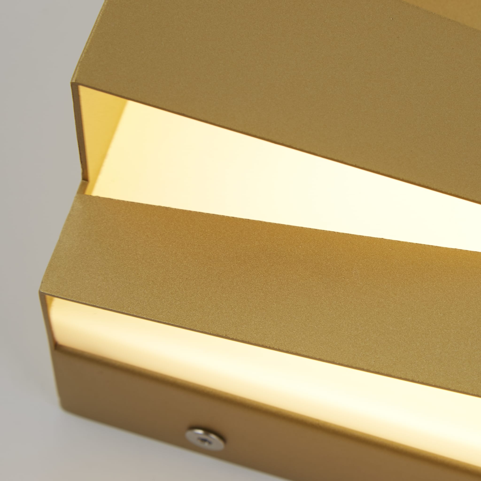Section LED Wall Light, Sand Gold Metal