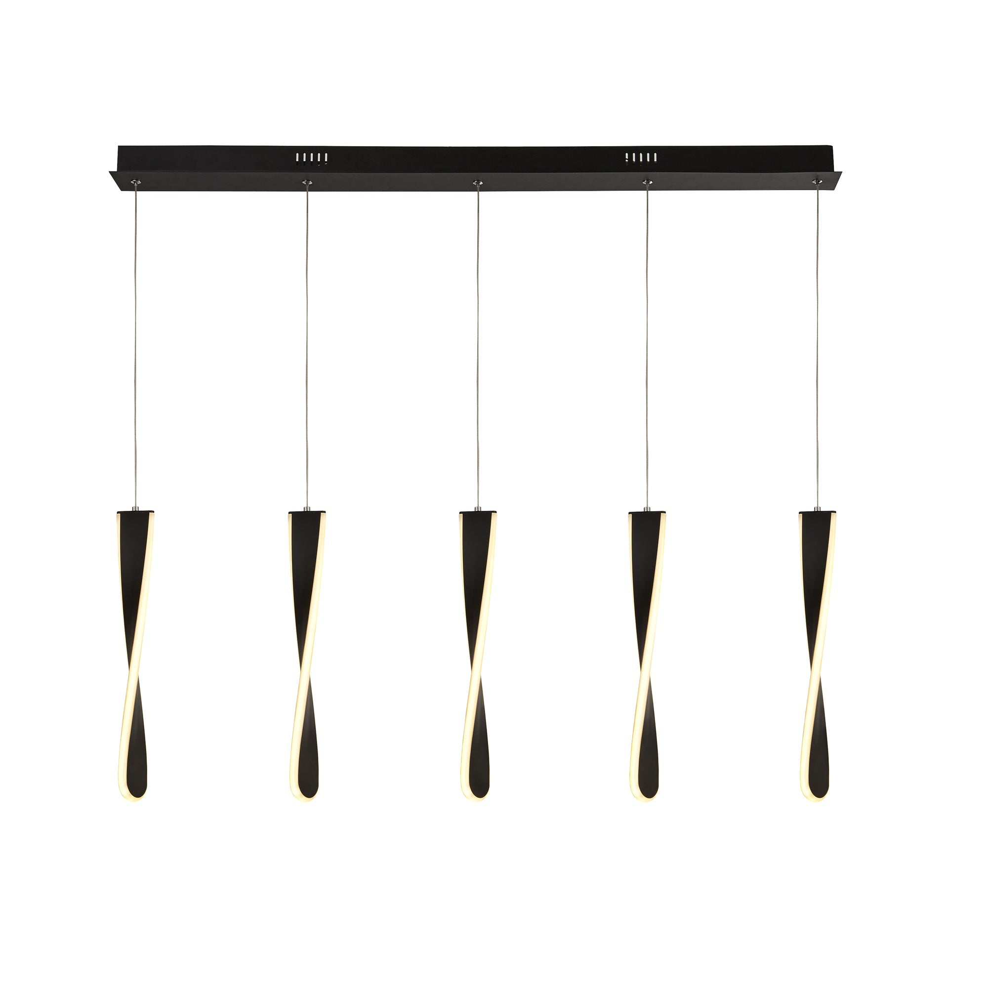Paddle Bar Pendant - Black Metal & Opal Silicon