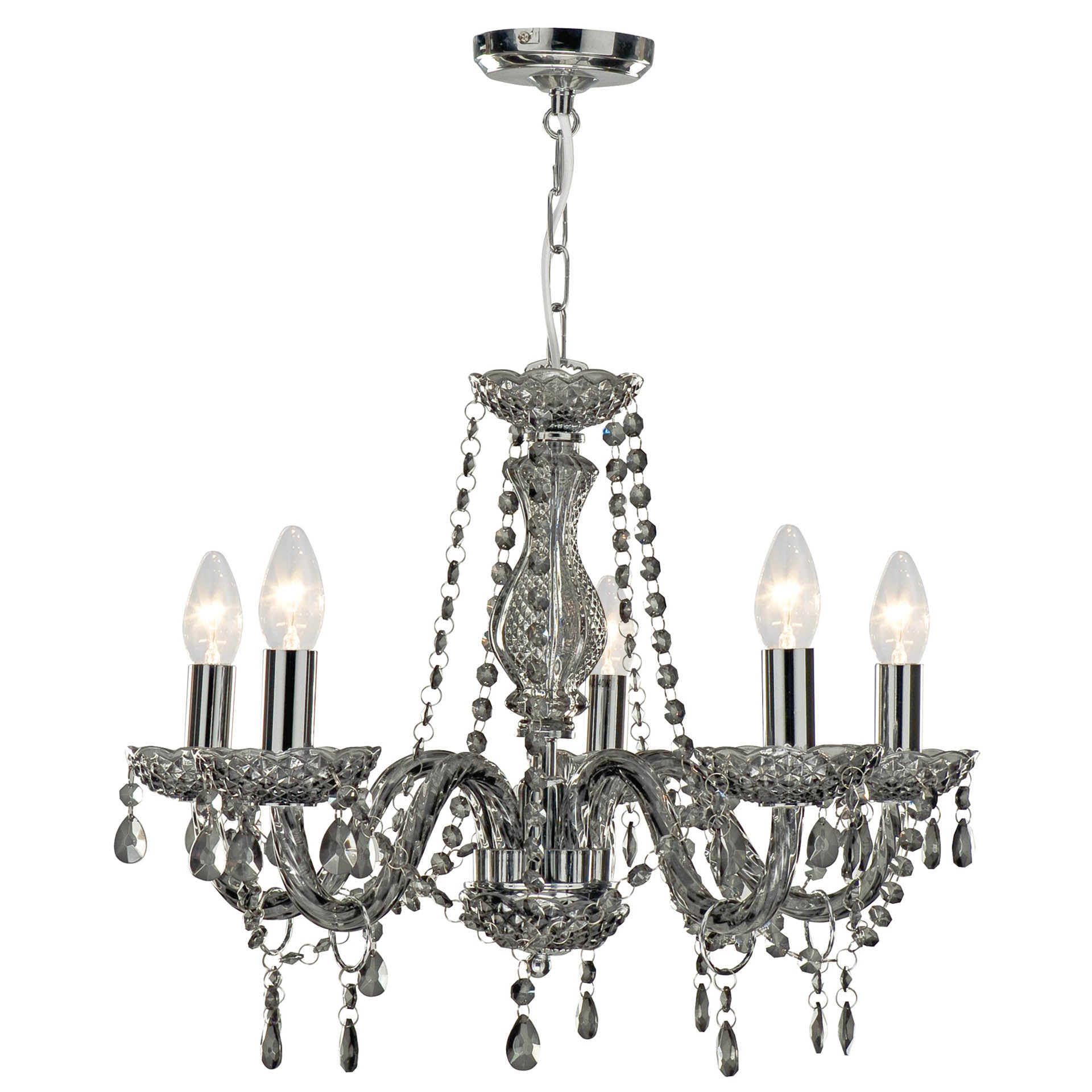 Marie Therese Pendant - Smoked Grey Glass