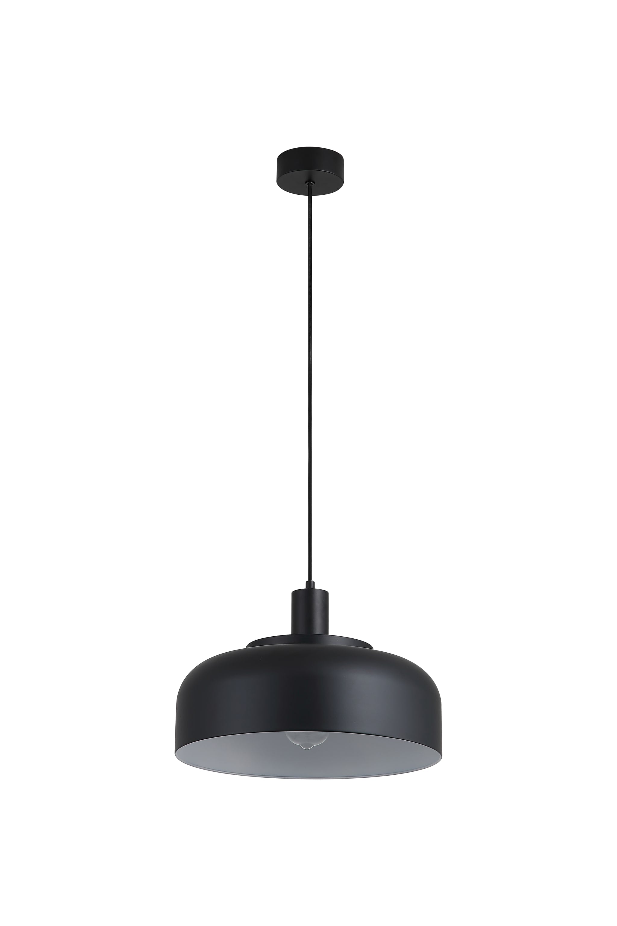 Scotland 1Lt Pendant Convertible to Semi-Flush Black Metal