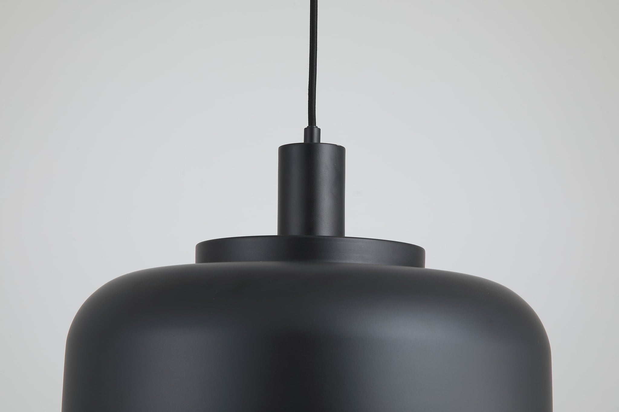 Scotland 1Lt Pendant Convertible to Semi-Flush Black Metal