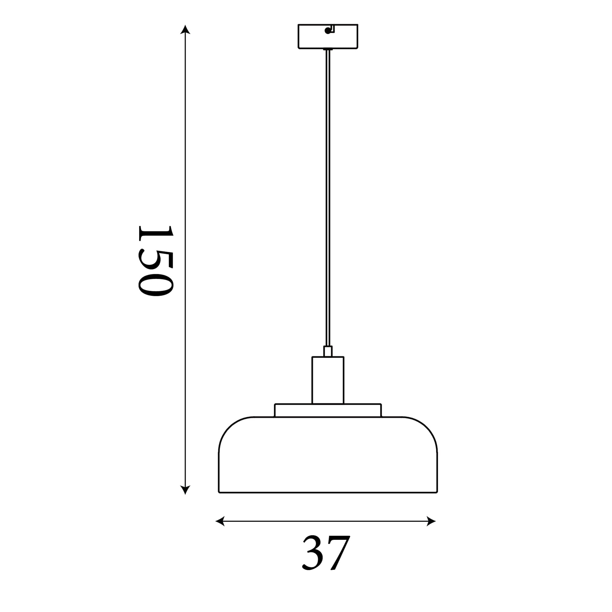 Scotland 1Lt Pendant Convertible to Semi-Flush Black Metal