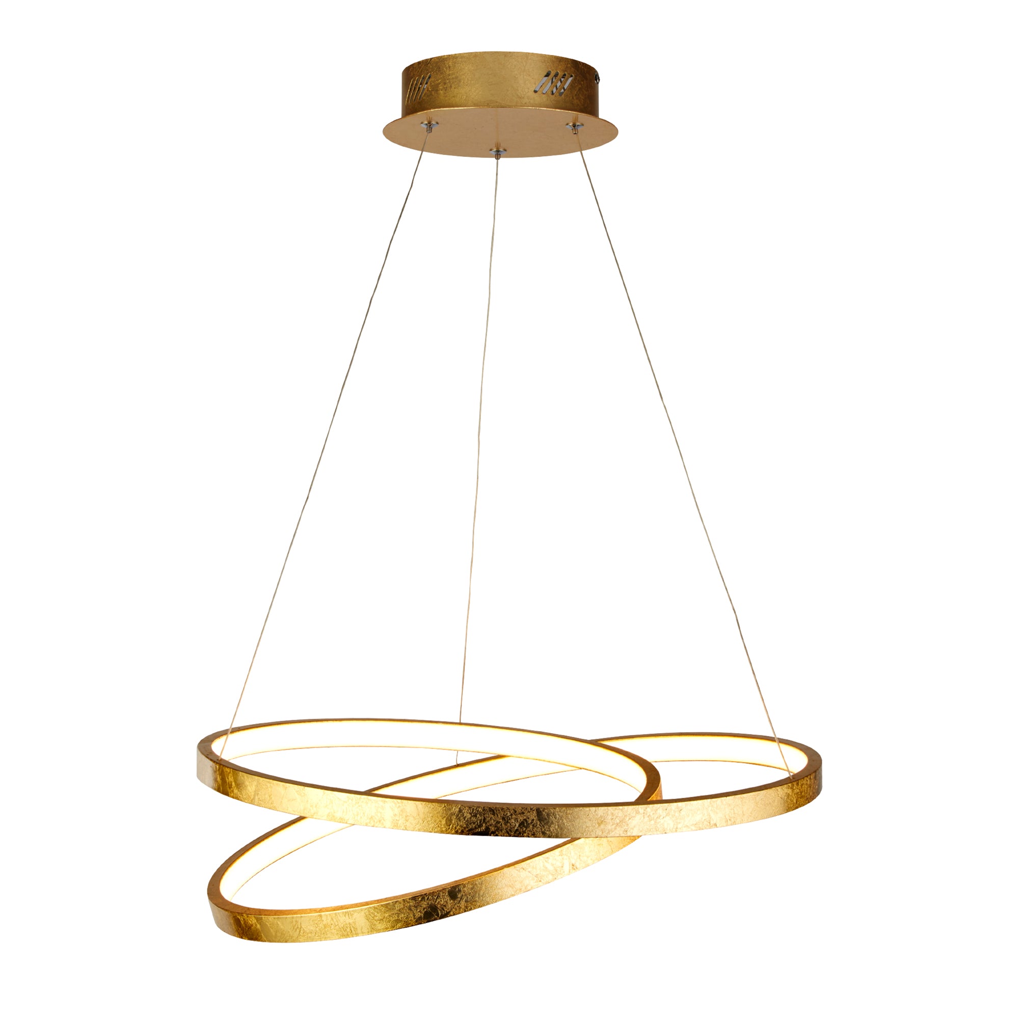 Float Pendant - Gold Leaf Metal & Opal