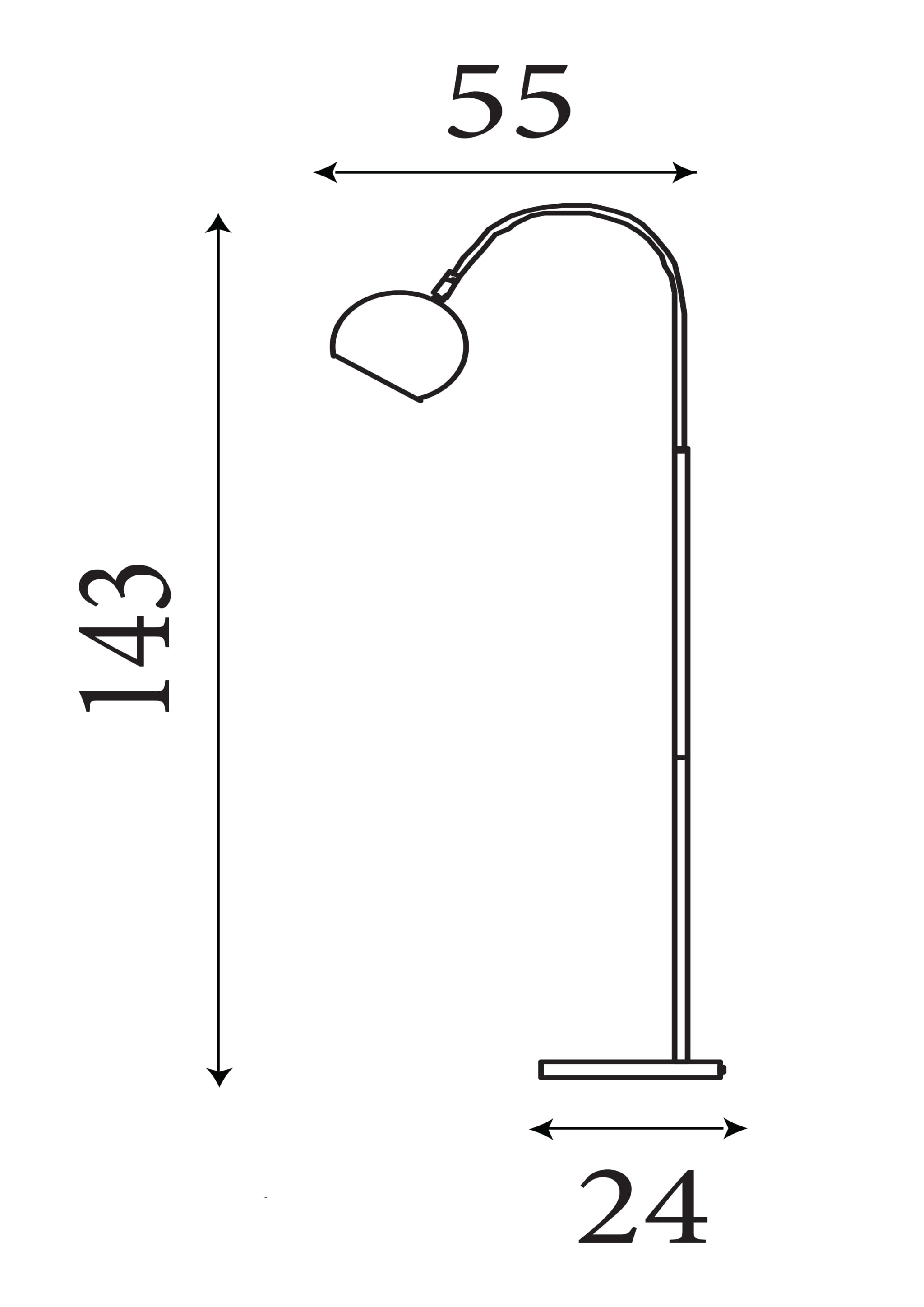 Calumn Floor Lamp - Matt Black Metal