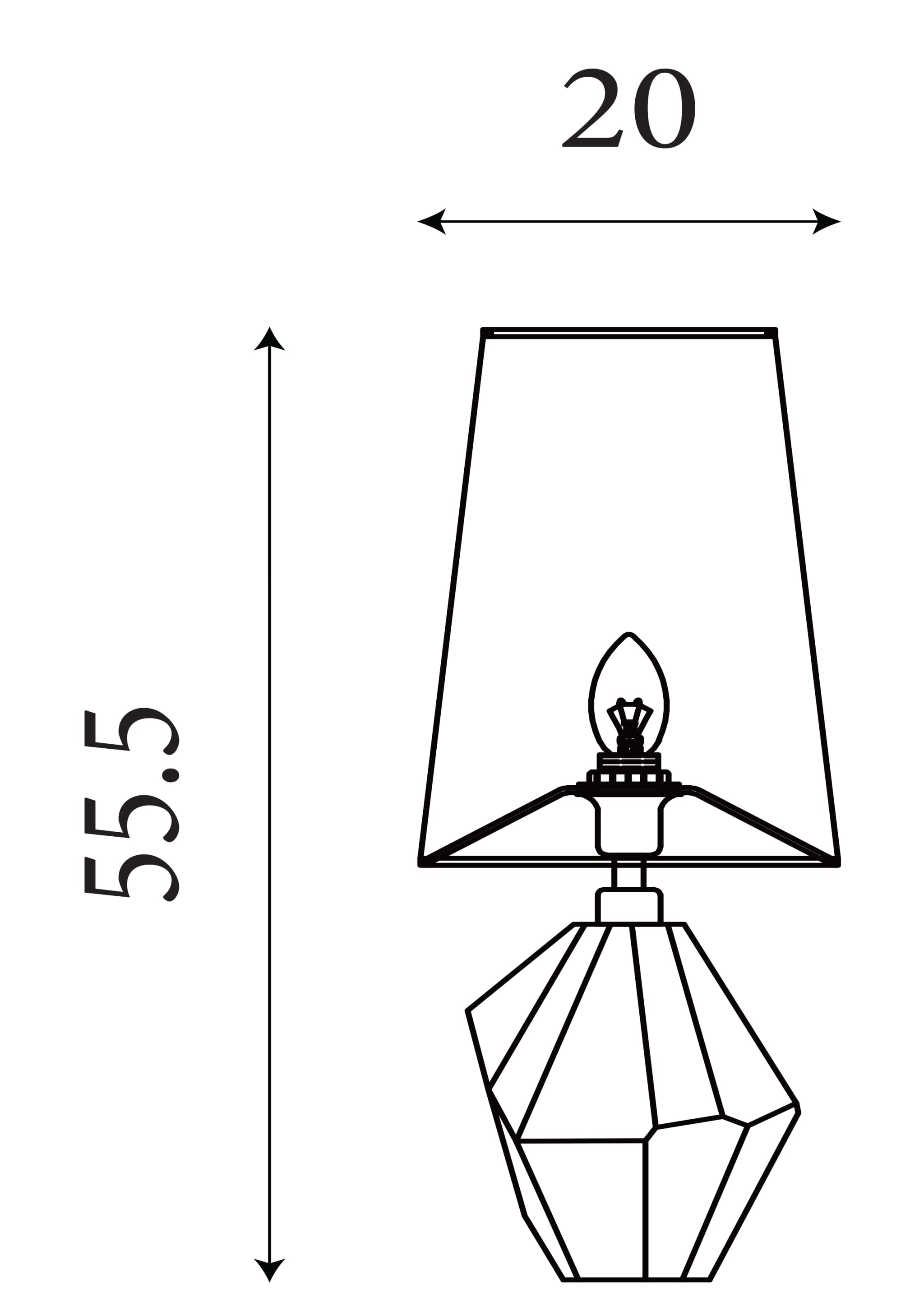 Apex 1Lt Table Lamp, Antique Brass Metal Black Resin, White