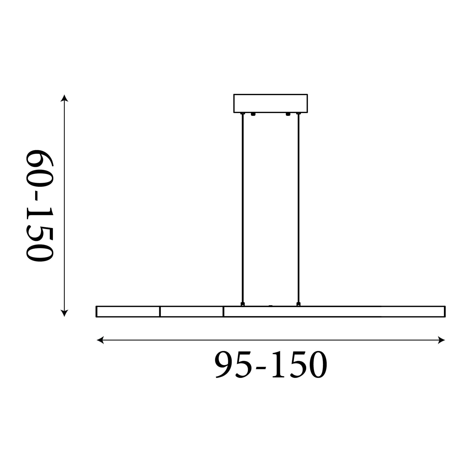 Linear LED Pendant, Black