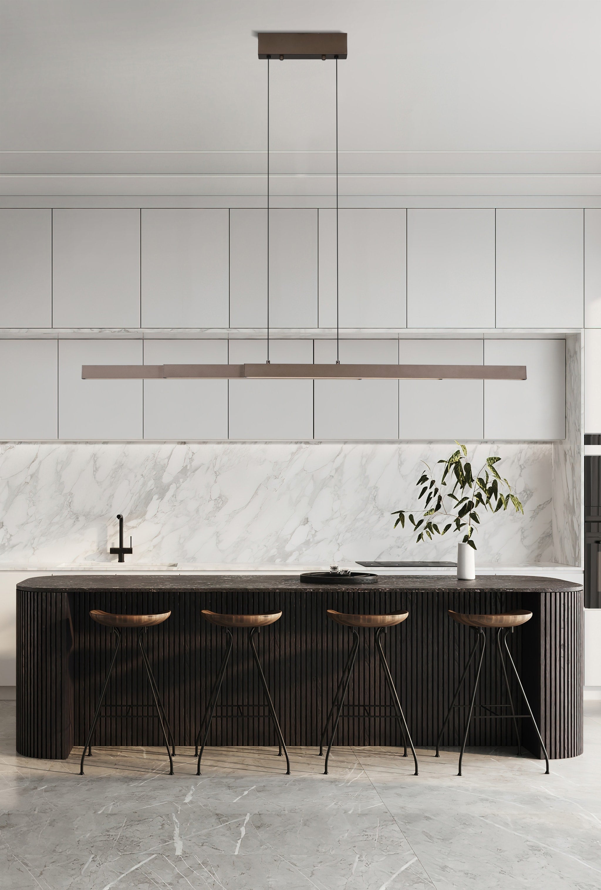 Linear LED Pendant, Latte