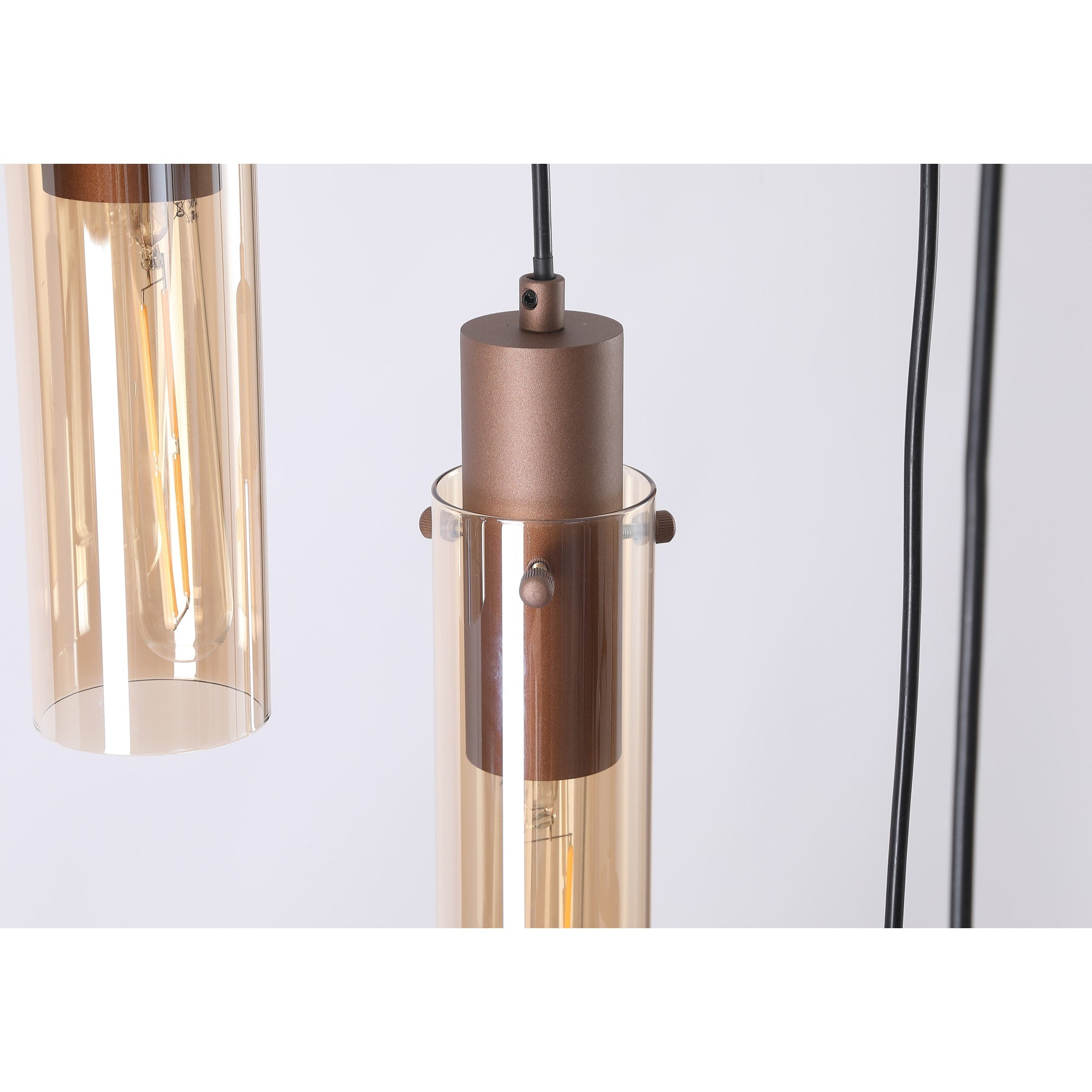 Sweden II 8Lt Multi Drop - Mocha Metal & Amber Glass