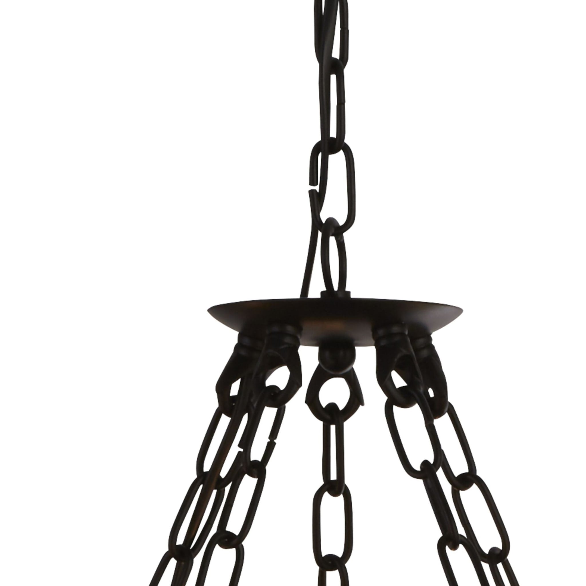 Cartwheel III 5Lt Pendant - Black Wrought Iron