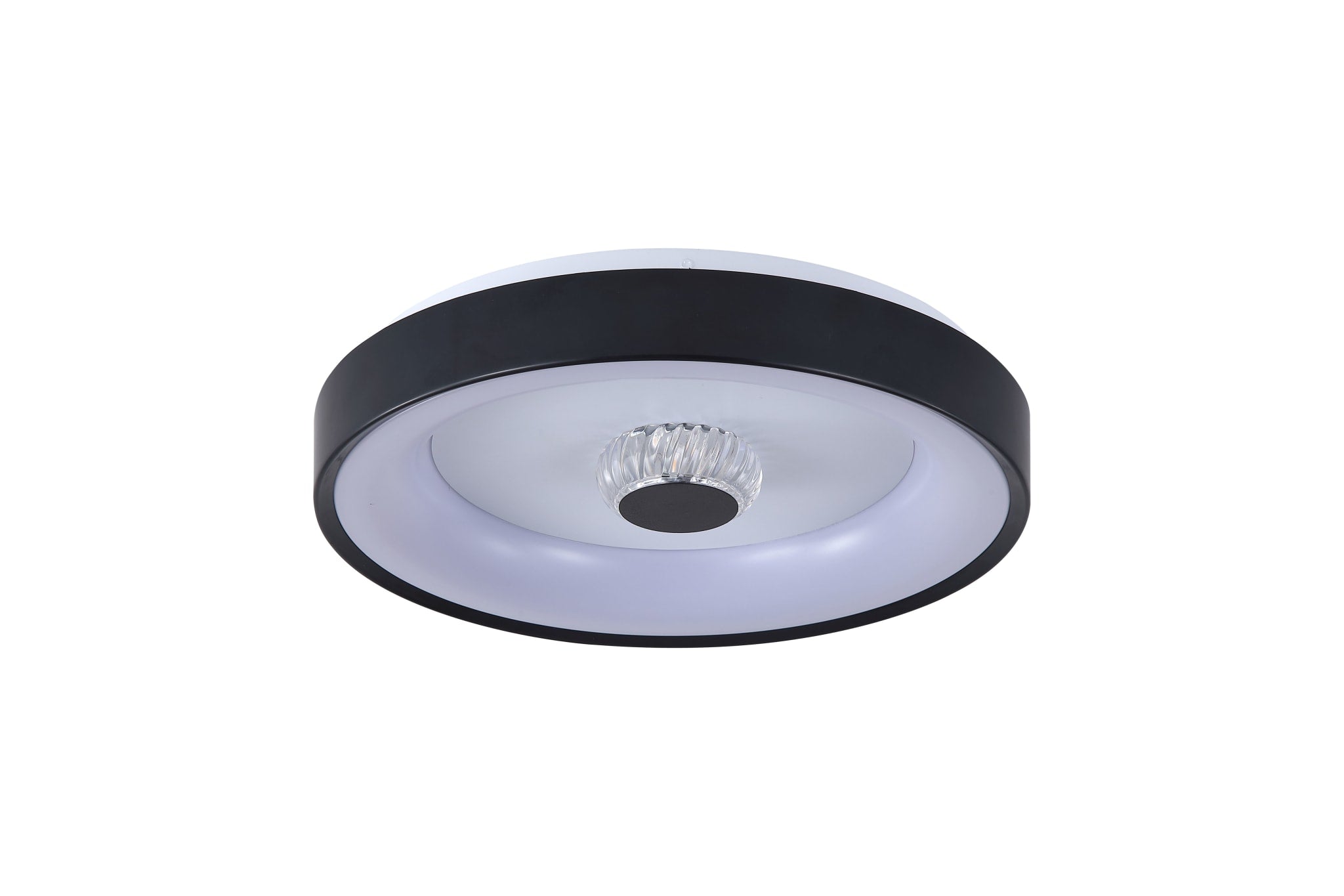 Polka LED Flush Ceiling Light, Matt Black