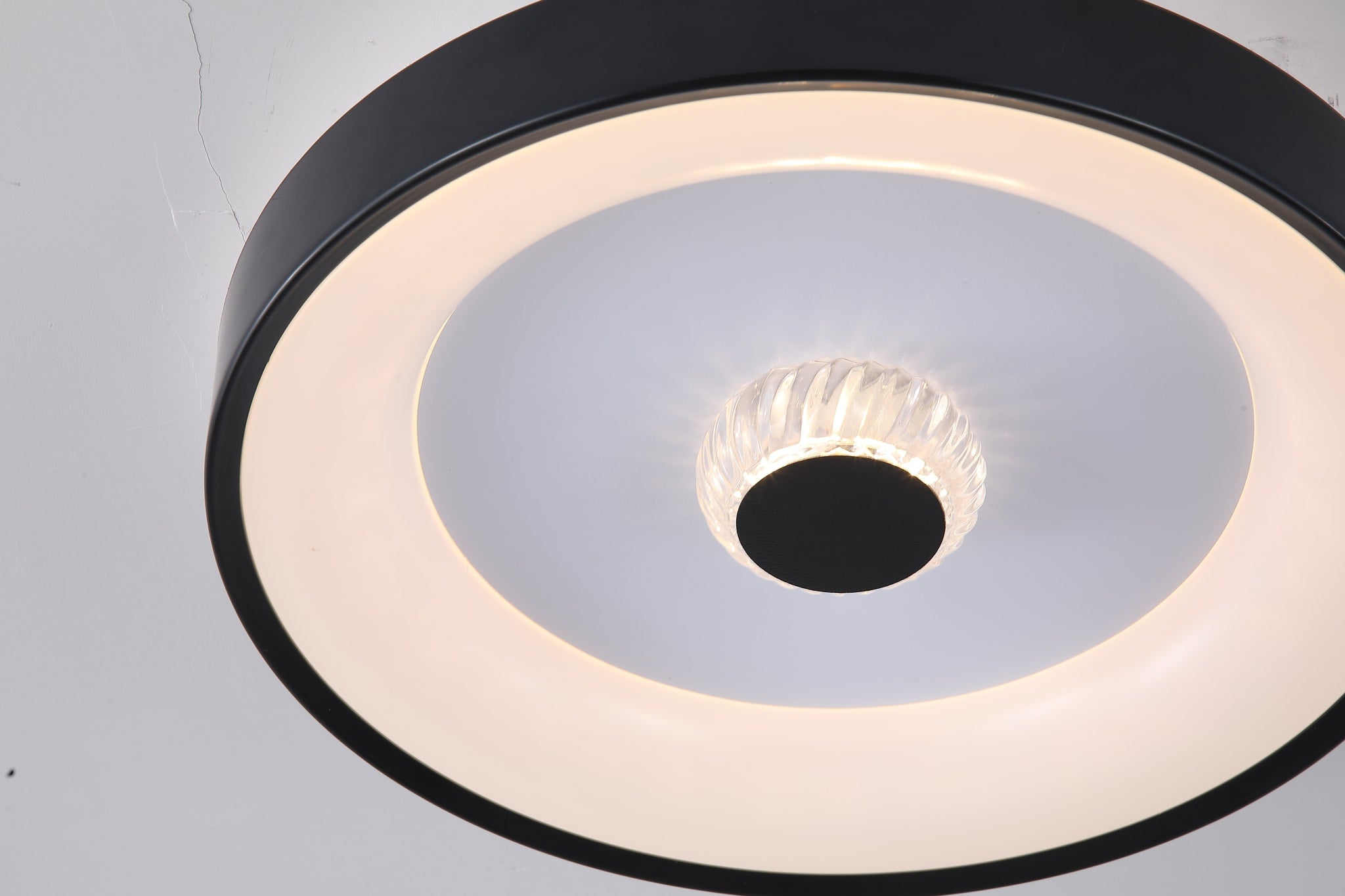 Polka LED Flush Ceiling Light, Matt Black