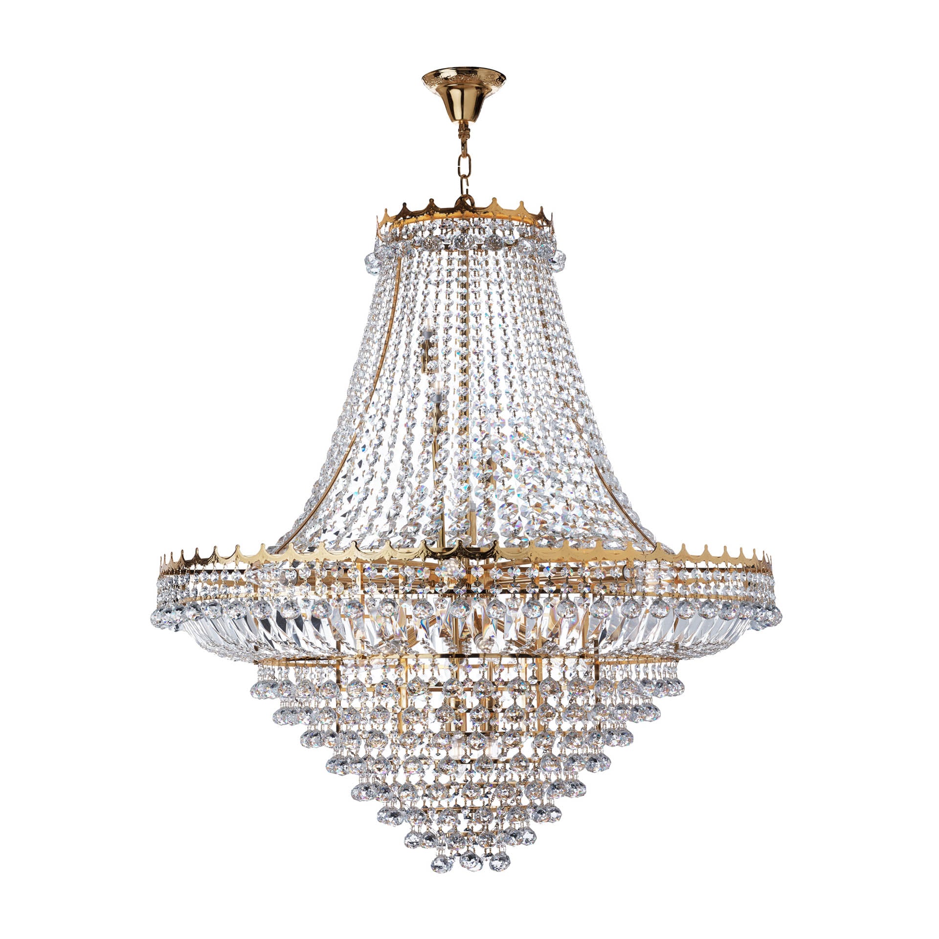 Versailles Chandelier  - Metal & Crystal Gold / 19