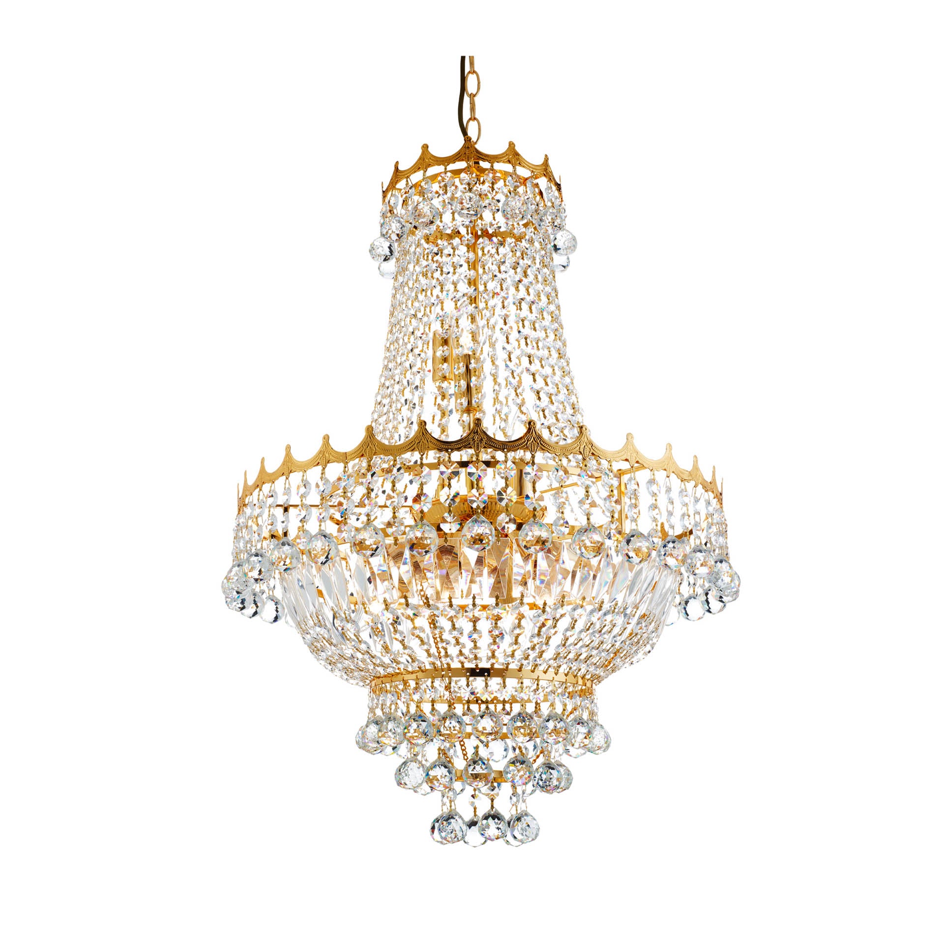 Versailles Chandelier  - Metal & Crystal Gold / 9