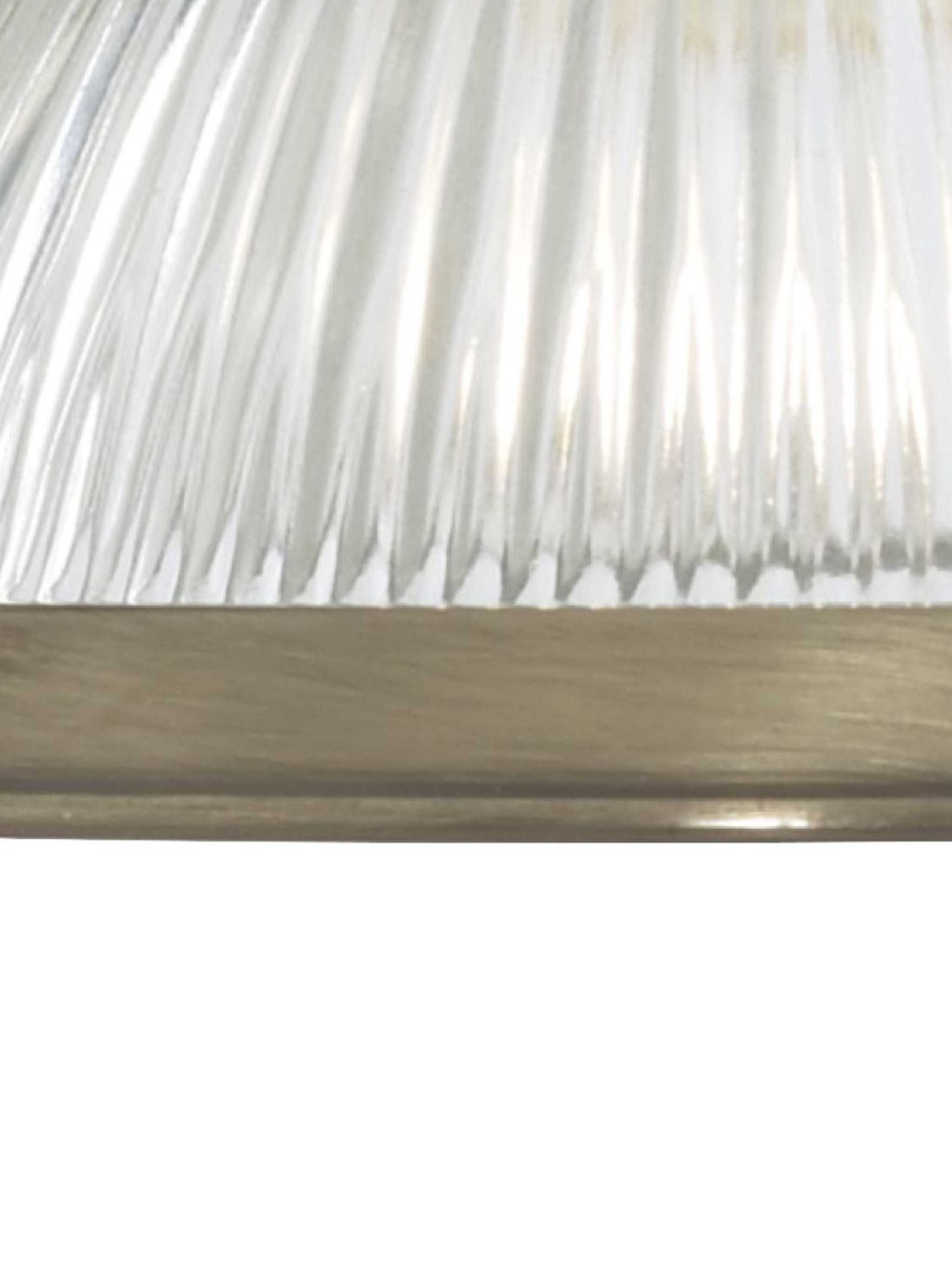 American Diner Wall Light - Antique Brass & Ribbed Glass