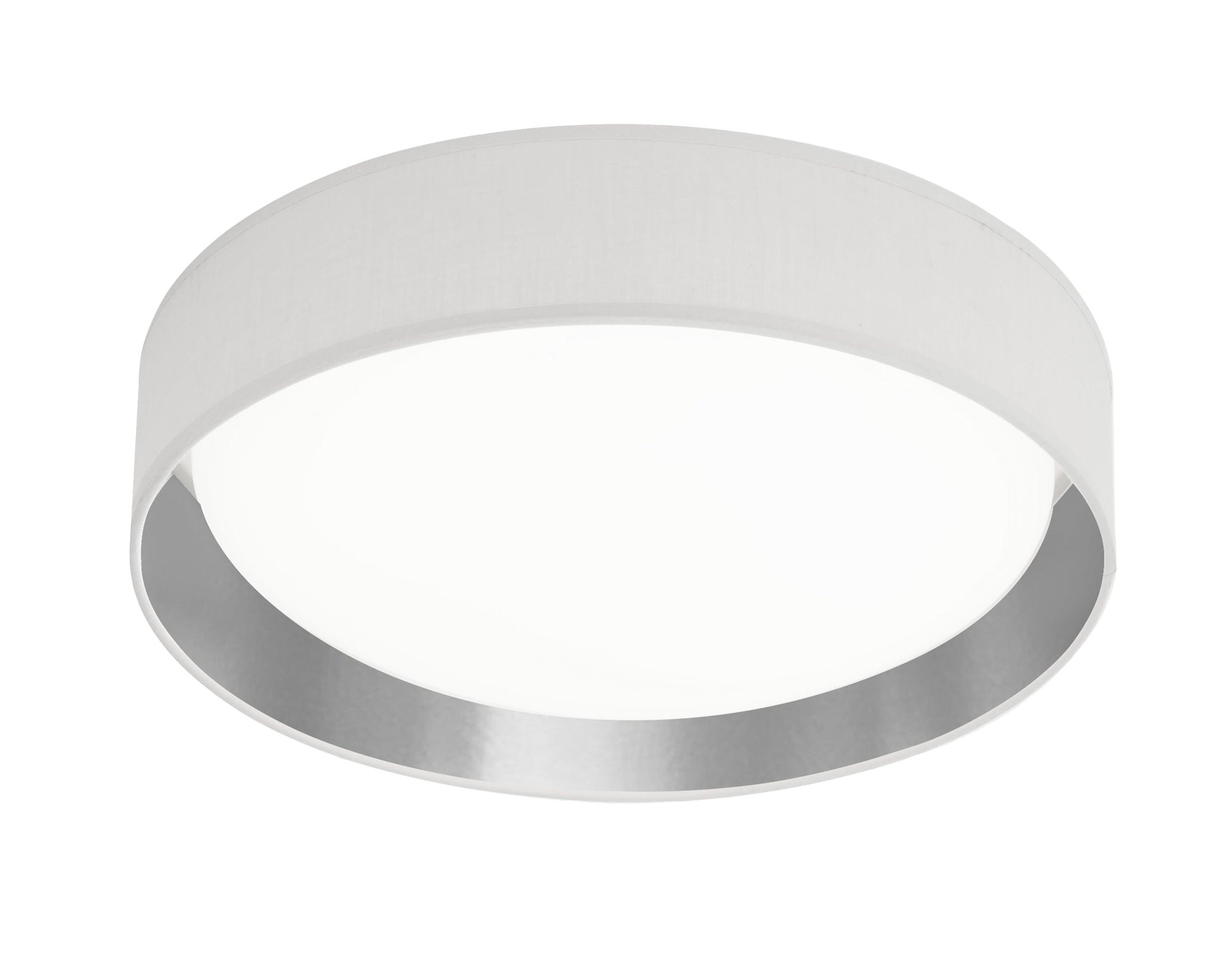 Gianna Flush LED White and Silver / 370 x 370