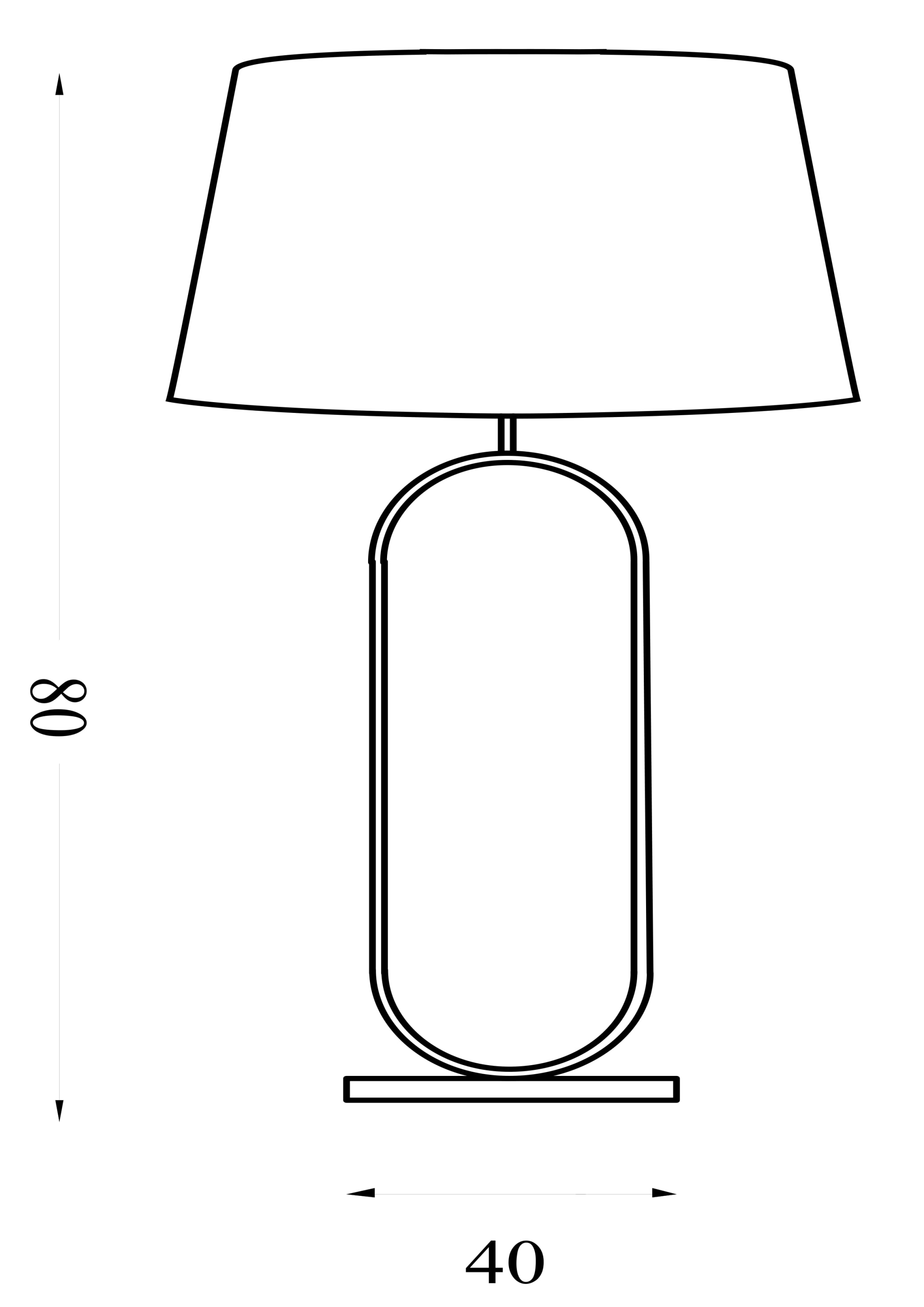 Modish Table Lamp - Matt Black Metal With Natural Shade